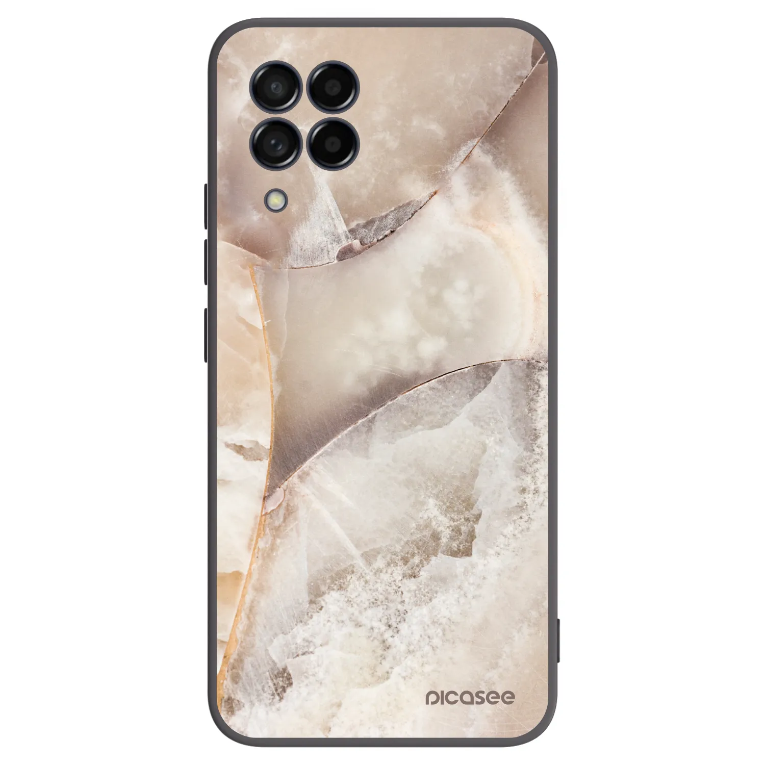 Picasee silikonski črni ovitek za Samsung Galaxy M53 5G - Cream marble