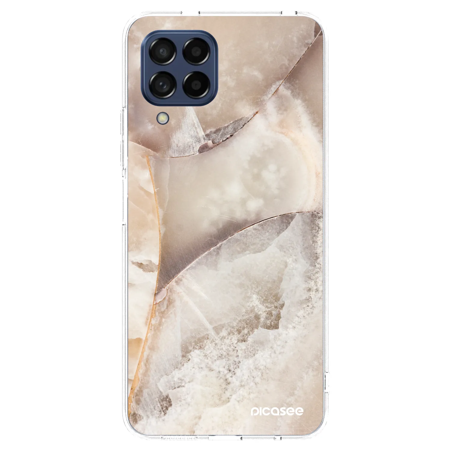 Picasee silikonski prozorni ovitek za Samsung Galaxy M53 5G - Cream marble