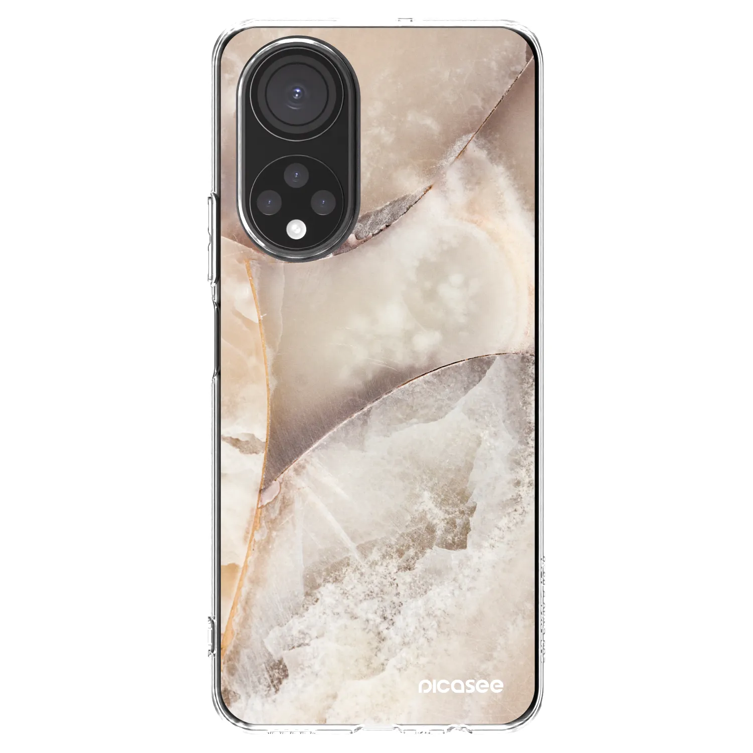 Picasee silikonski prozorni ovitek za Honor X7 - Cream marble