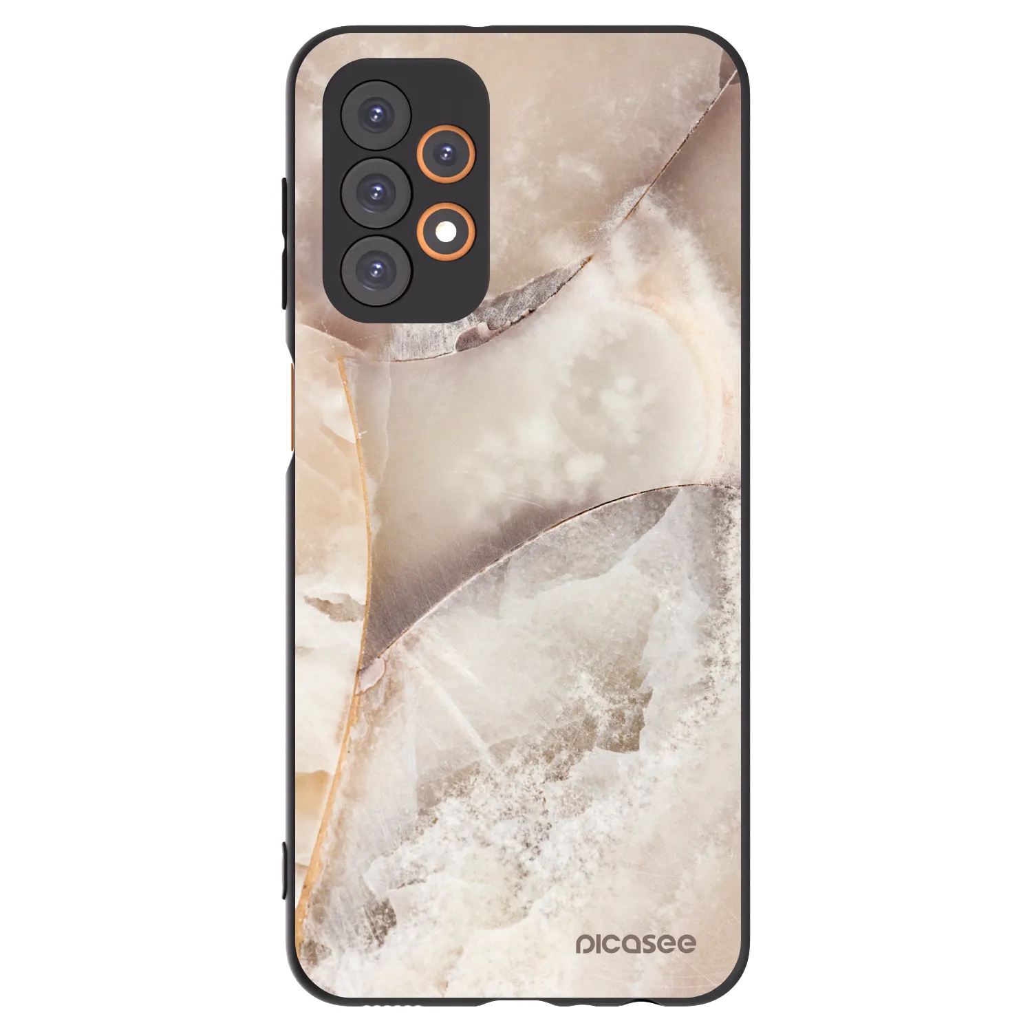 Picasee silikonski črni ovitek za Samsung Galaxy A23 A235F 4G - Cream marble