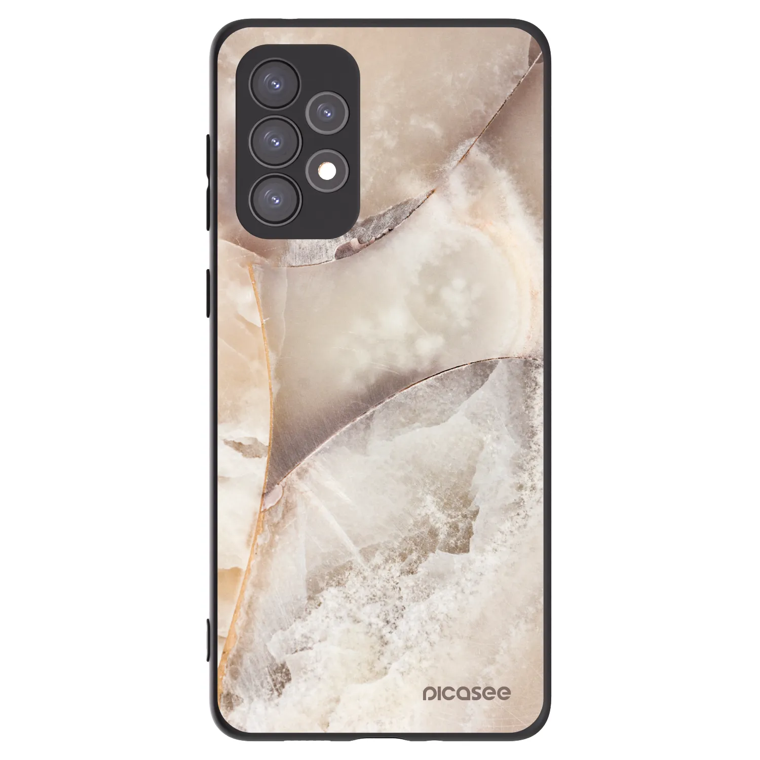 Picasee silikonski črni ovitek za Samsung Galaxy A73 5G - Cream marble