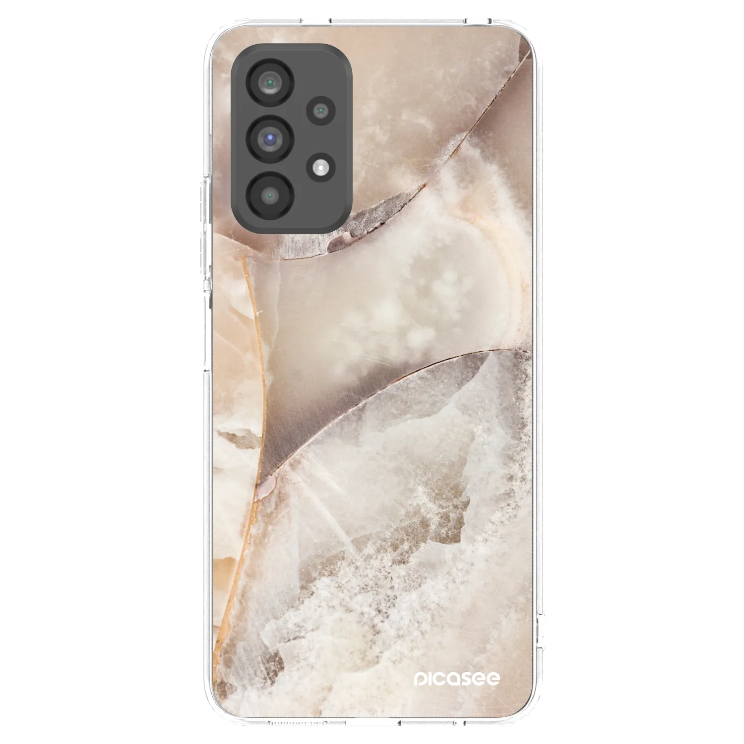 Picasee silikonski prozorni ovitek za Samsung Galaxy A73 5G - Cream marble