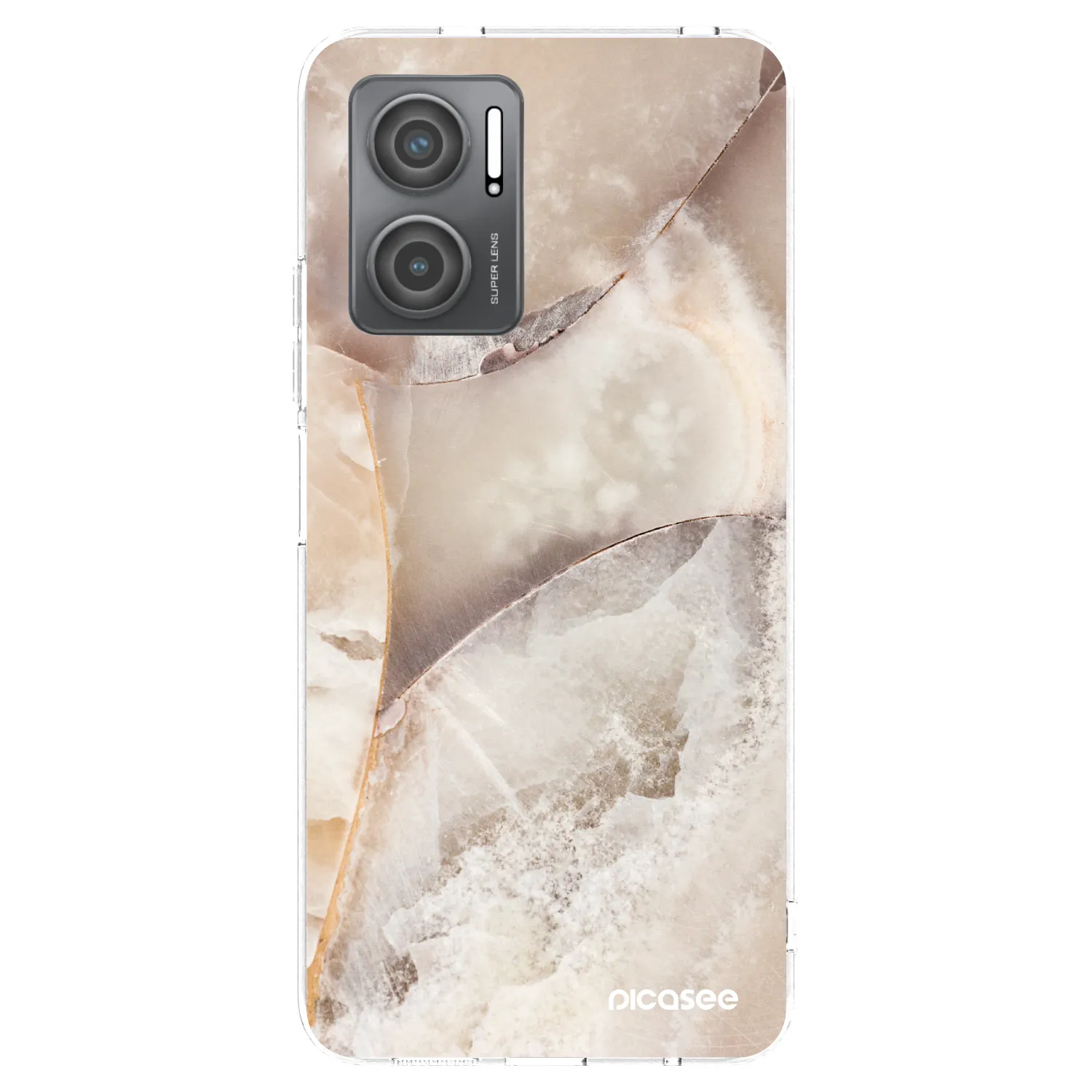 Picasee silikonski prozorni ovitek za Xiaomi Redmi 10 5G - Cream marble