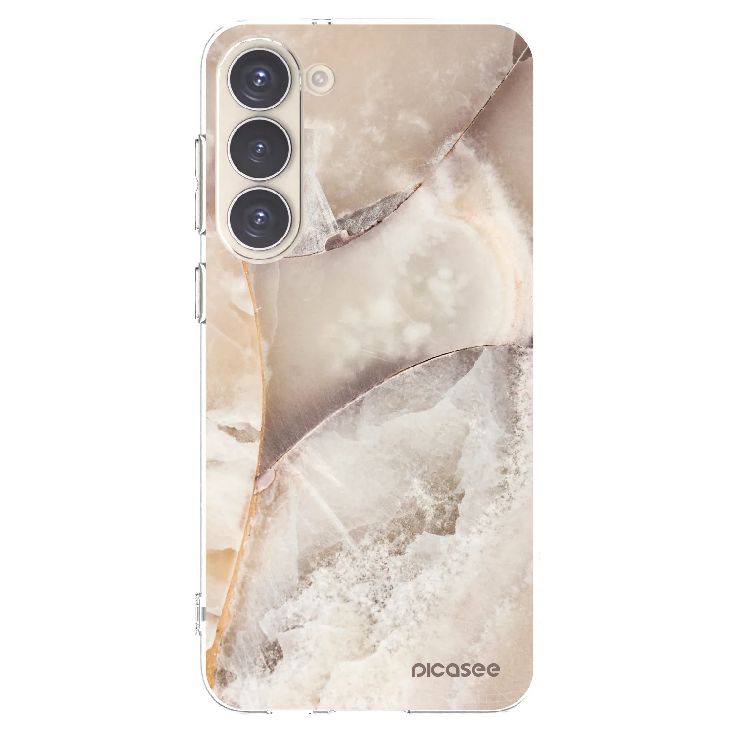 Picasee silikonski prozorni ovitek za Samsung Galaxy S23+ 5G - Cream marble