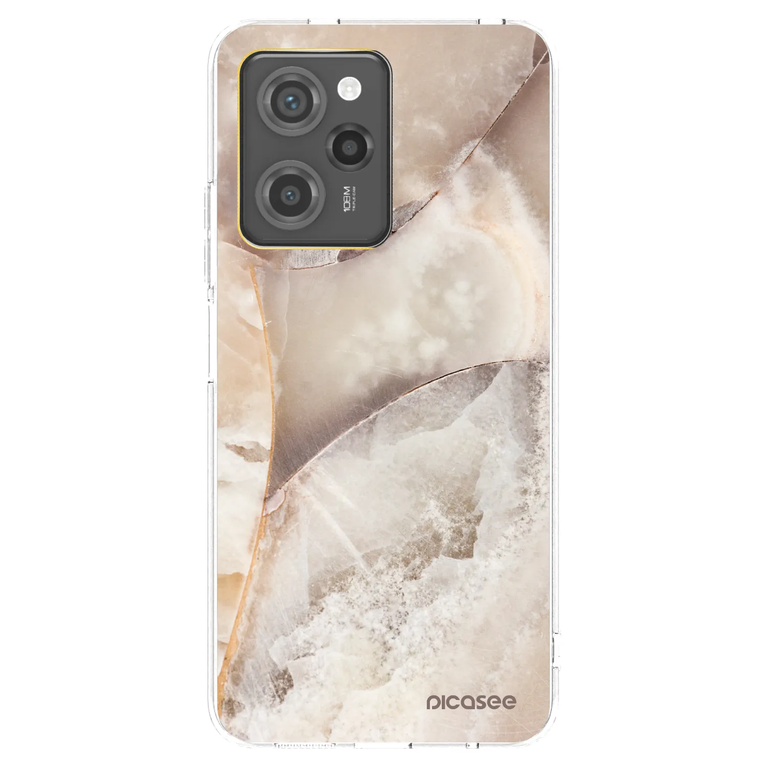 Picasee silikonski črni ovitek za Xiaomi Poco X5 Pro - Cream marble
