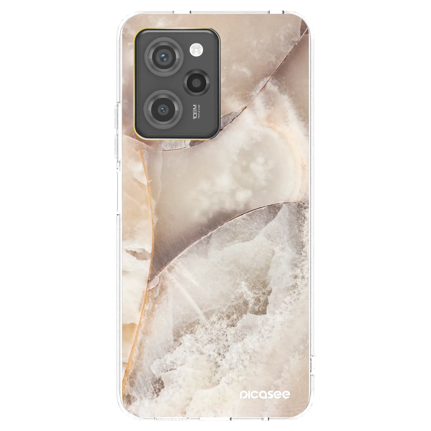 Picasee silikonski prozorni ovitek za Xiaomi Poco X5 Pro - Cream marble
