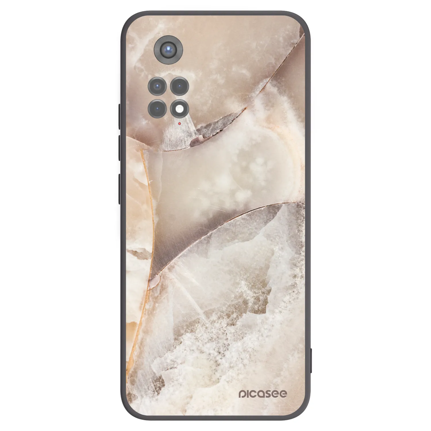 Picasee silikonski črni ovitek za Xiaomi Redmi Note 11S 5G - Cream marble