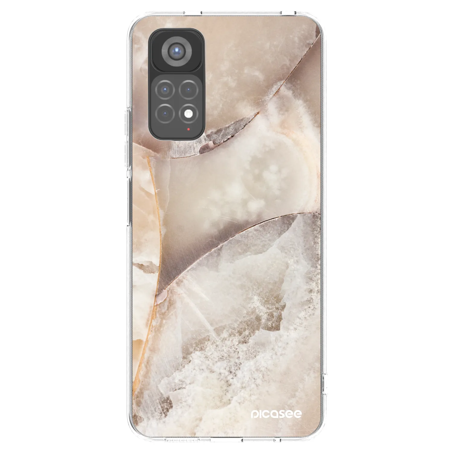 Picasee silikonski prozorni ovitek za Xiaomi Redmi Note 11S 5G - Cream marble
