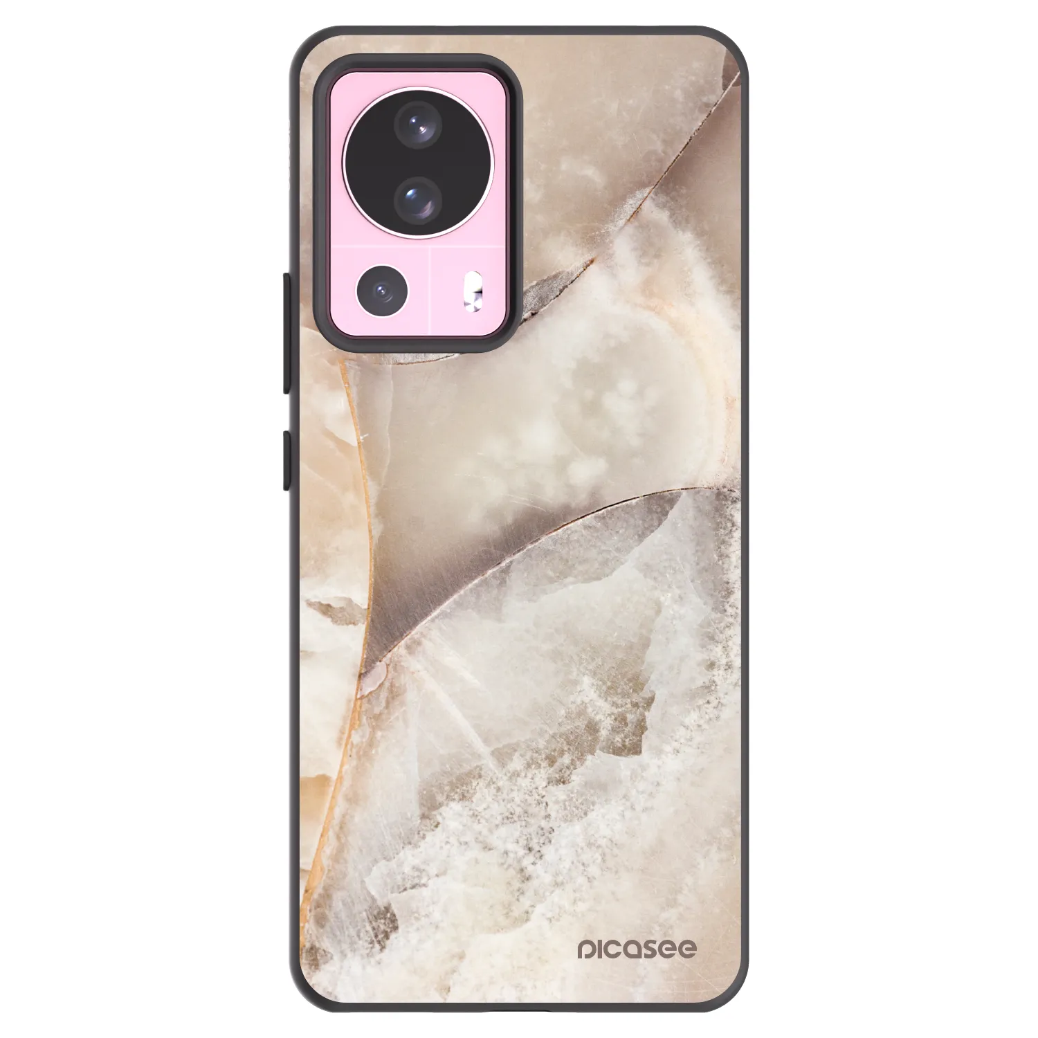 Picasee silikonski črni ovitek za Xiaomi 13 Lite - Cream marble