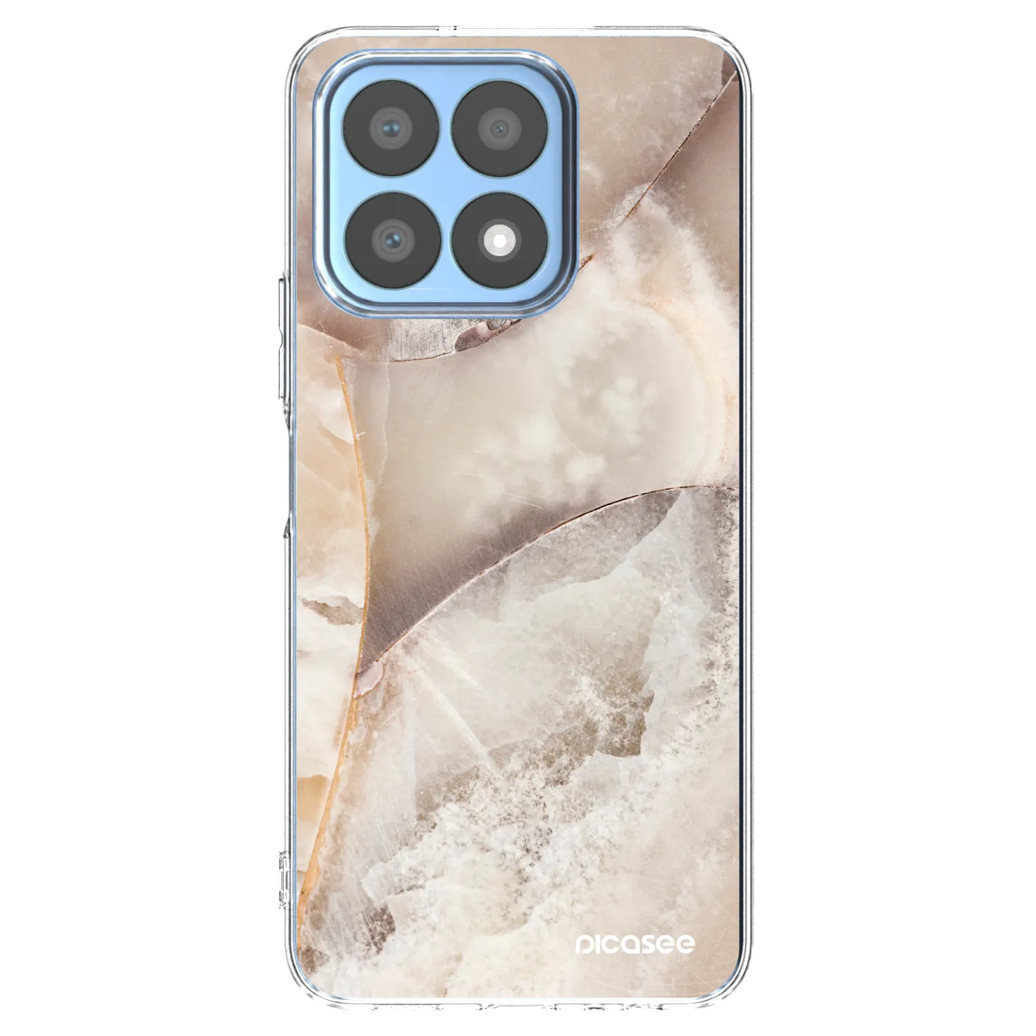 Picasee silikonski prozorni ovitek za Honor X8a - Cream marble