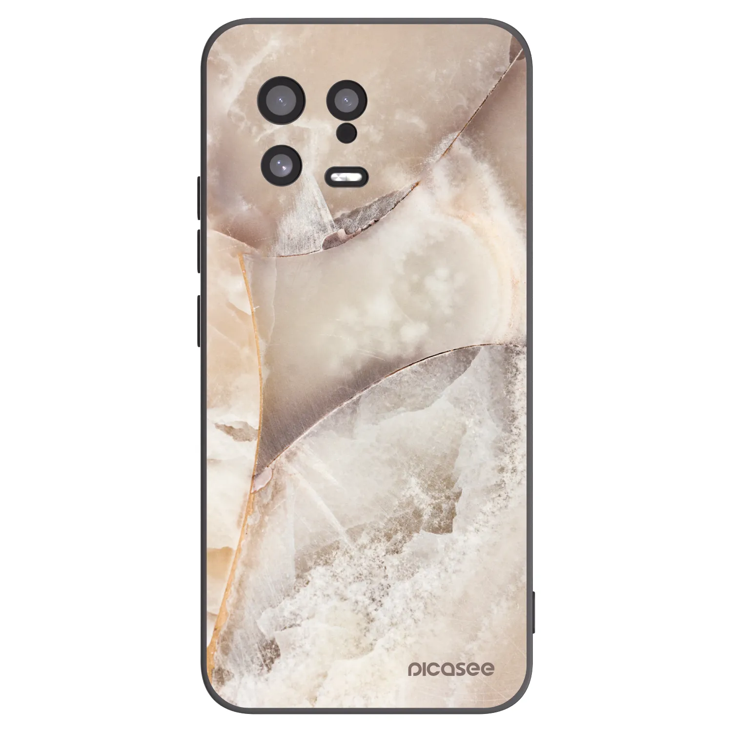 Picasee silikonski črni ovitek za Xiaomi 13 - Cream marble