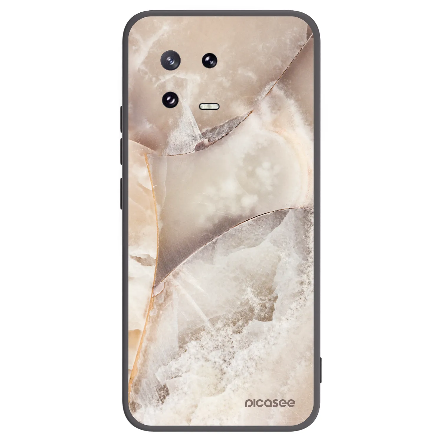 Picasee silikonski črni ovitek za Xiaomi 13 Pro - Cream marble