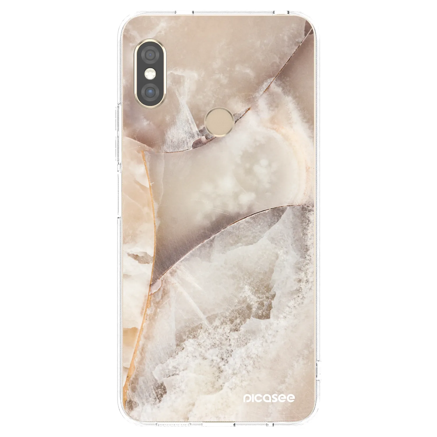 Picasee silikonski prozorni ovitek za Xiaomi Redmi Note 5 Global - Cream marble