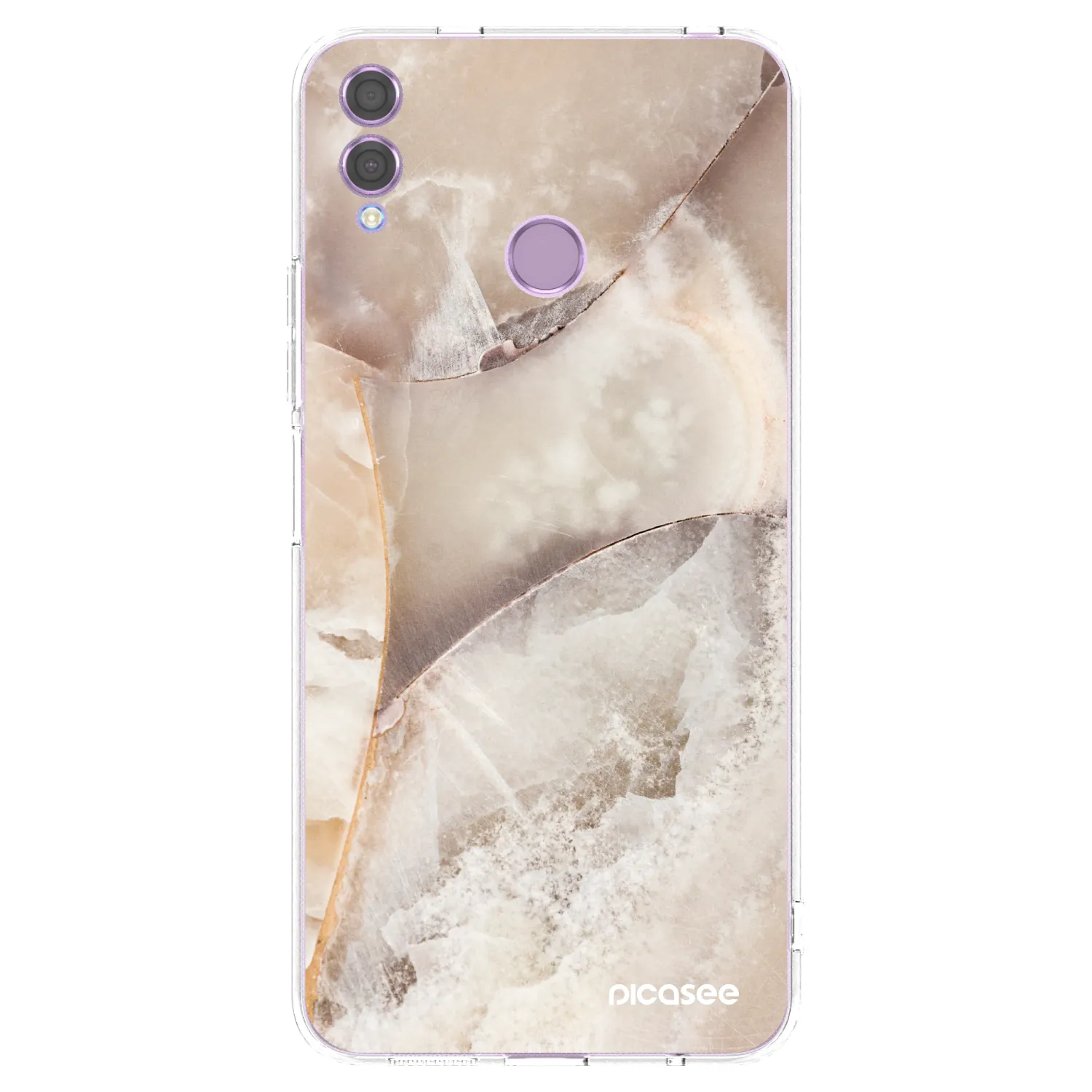 Picasee silikonski prozorni ovitek za Honor 8X - Cream marble