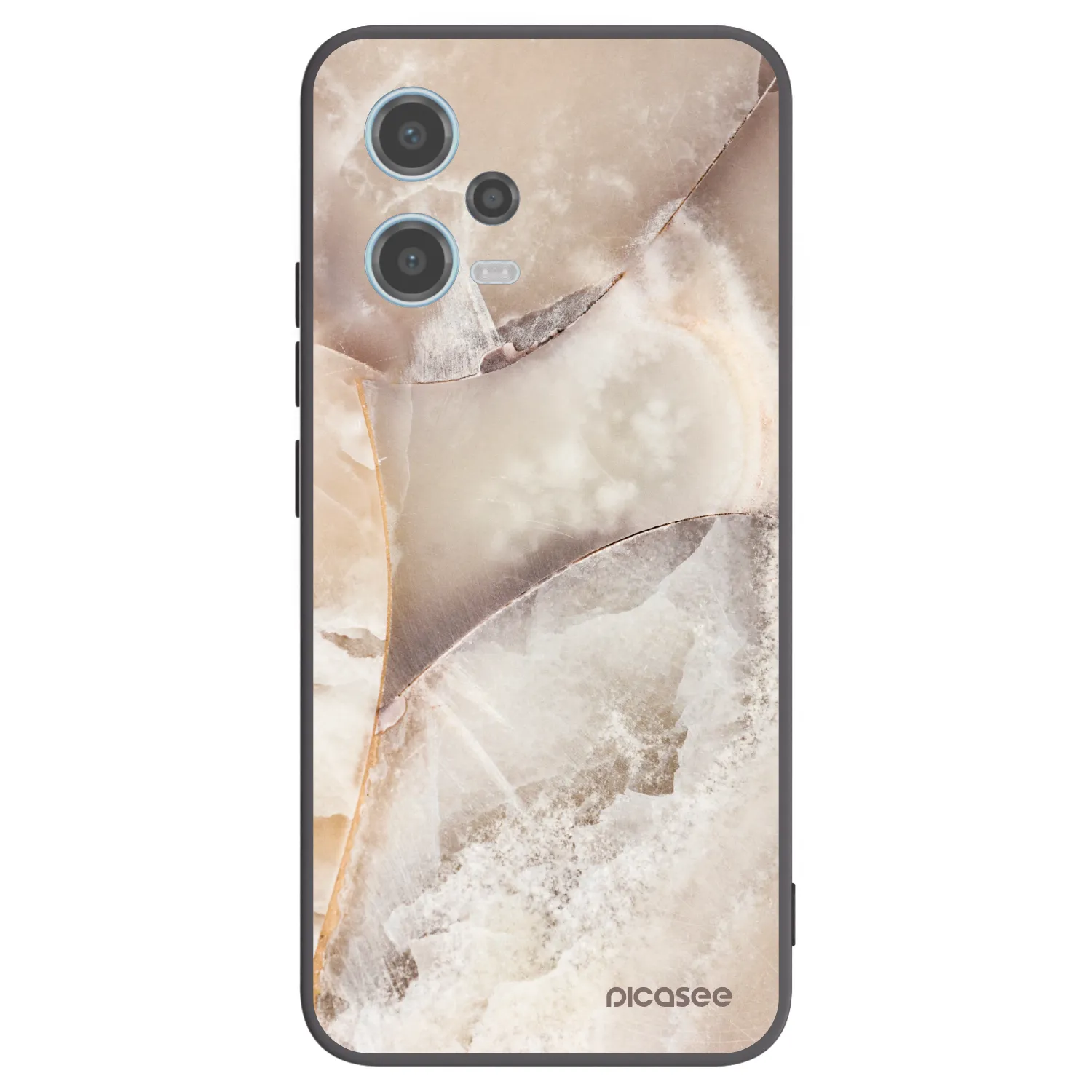 Picasee silikonski črni ovitek za Xiaomi Redmi Note 12 5G - Cream marble