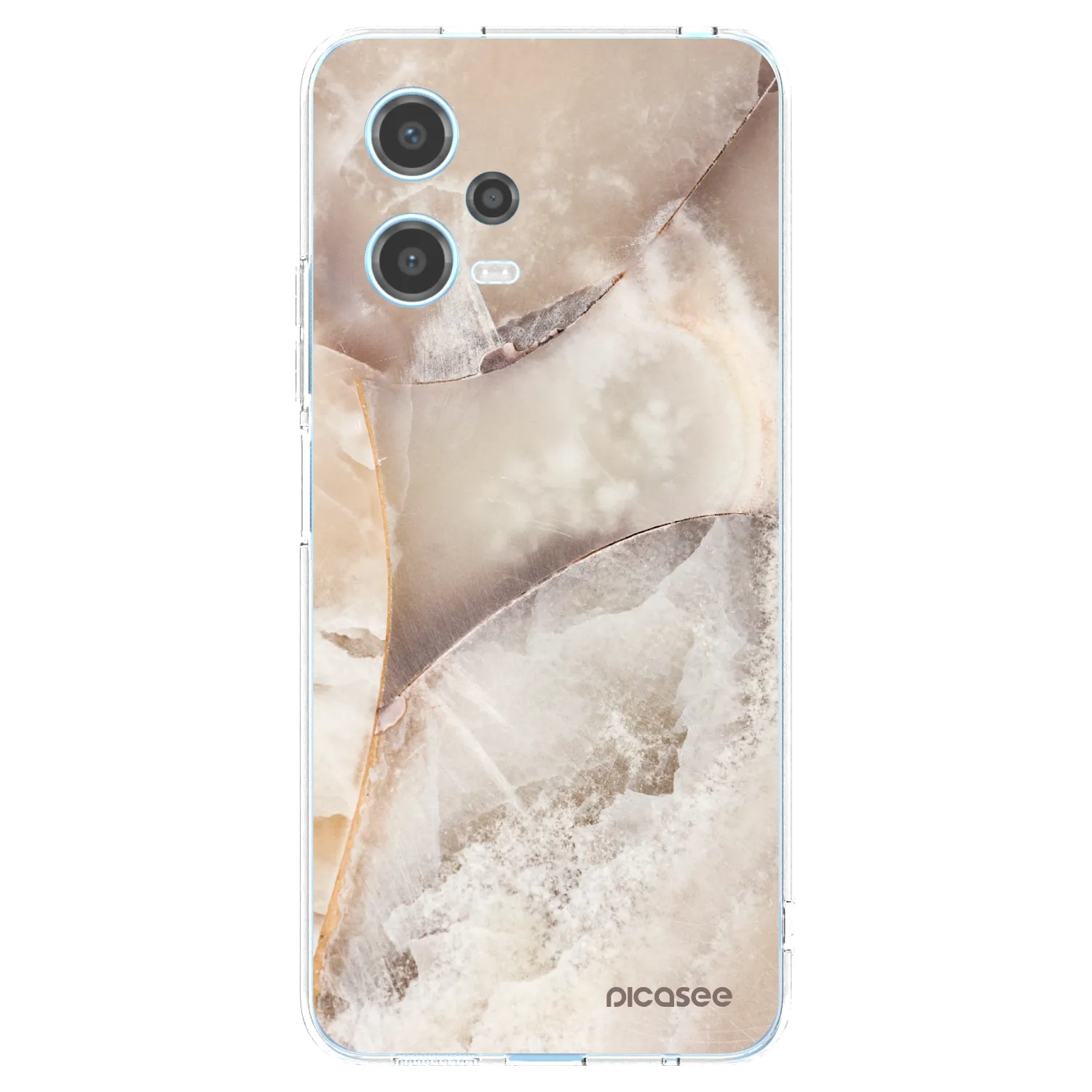 Picasee silikonski prozorni ovitek za Xiaomi Redmi Note 12 5G - Cream marble
