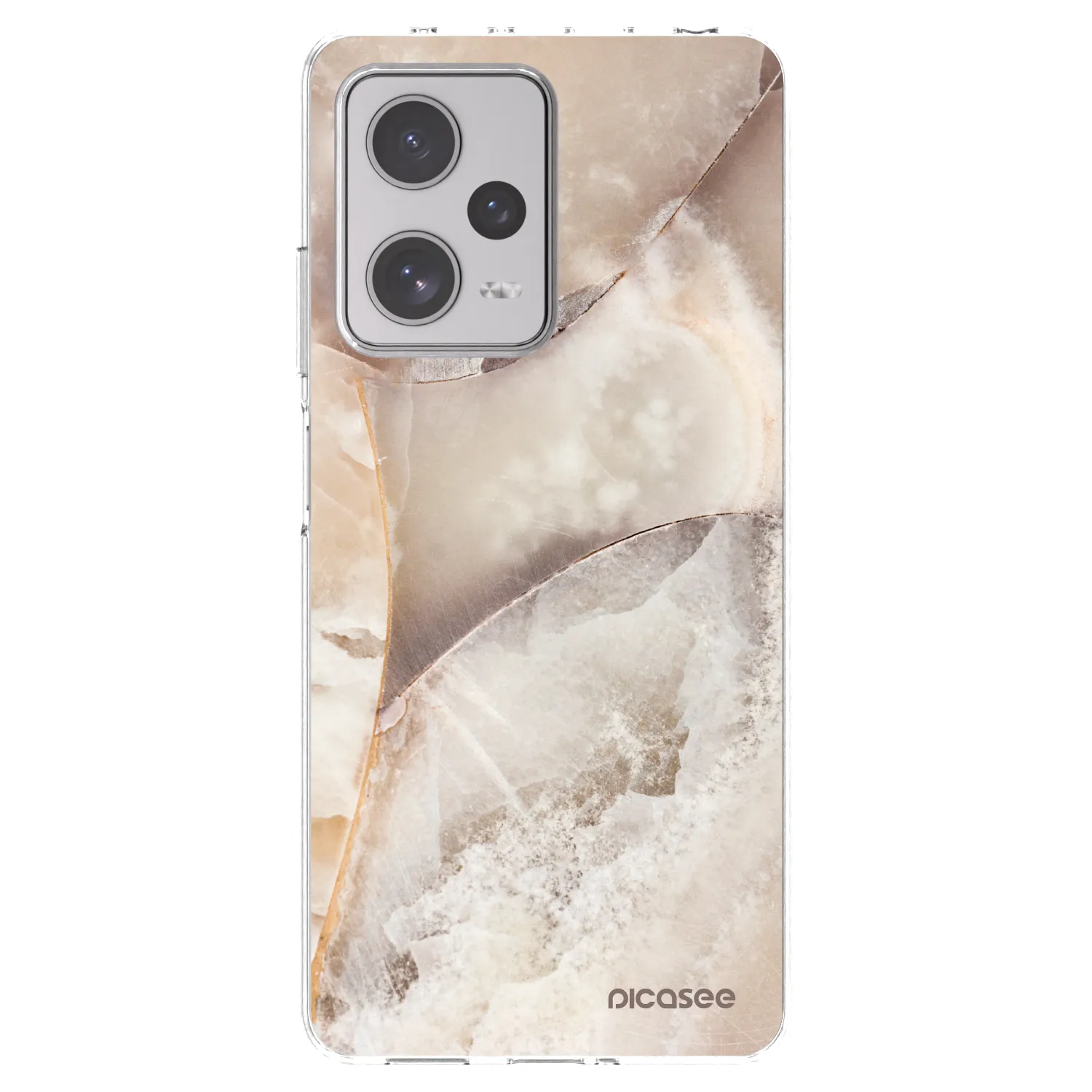 Picasee silikonski prozorni ovitek za Xiaomi Redmi Note 12 Pro+ 5G - Cream marble