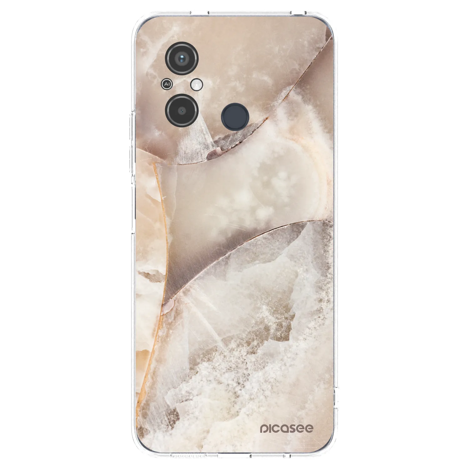 Picasee silikonski prozorni ovitek za Xiaomi Redmi 12C - Cream marble