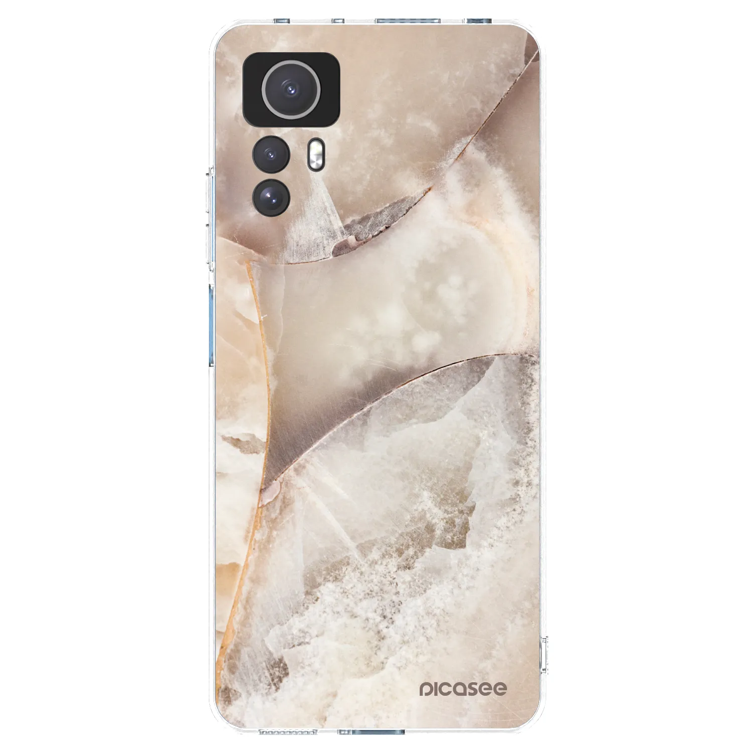 Picasee silikonski prozorni ovitek za Xiaomi Redmi Note 12S - Cream marble