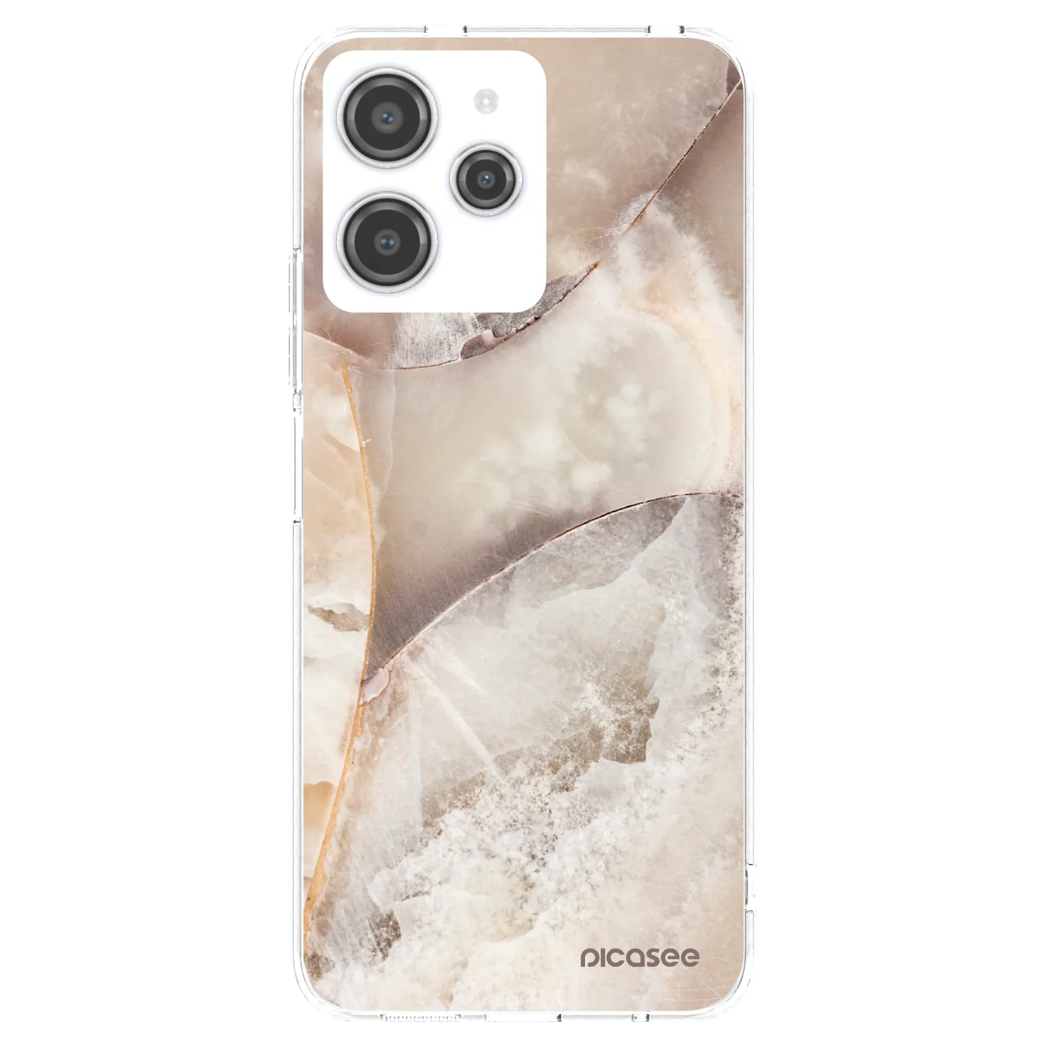Picasee silikonski prozorni ovitek za Xiaomi Redmi 12 4G - Cream marble