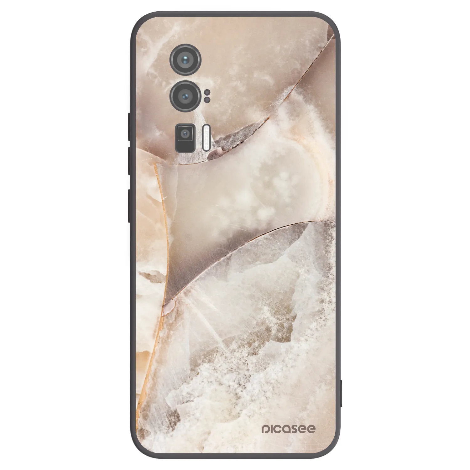 Picasee silikonski črni ovitek za Xiaomi Poco F5 Pro 5G - Cream marble
