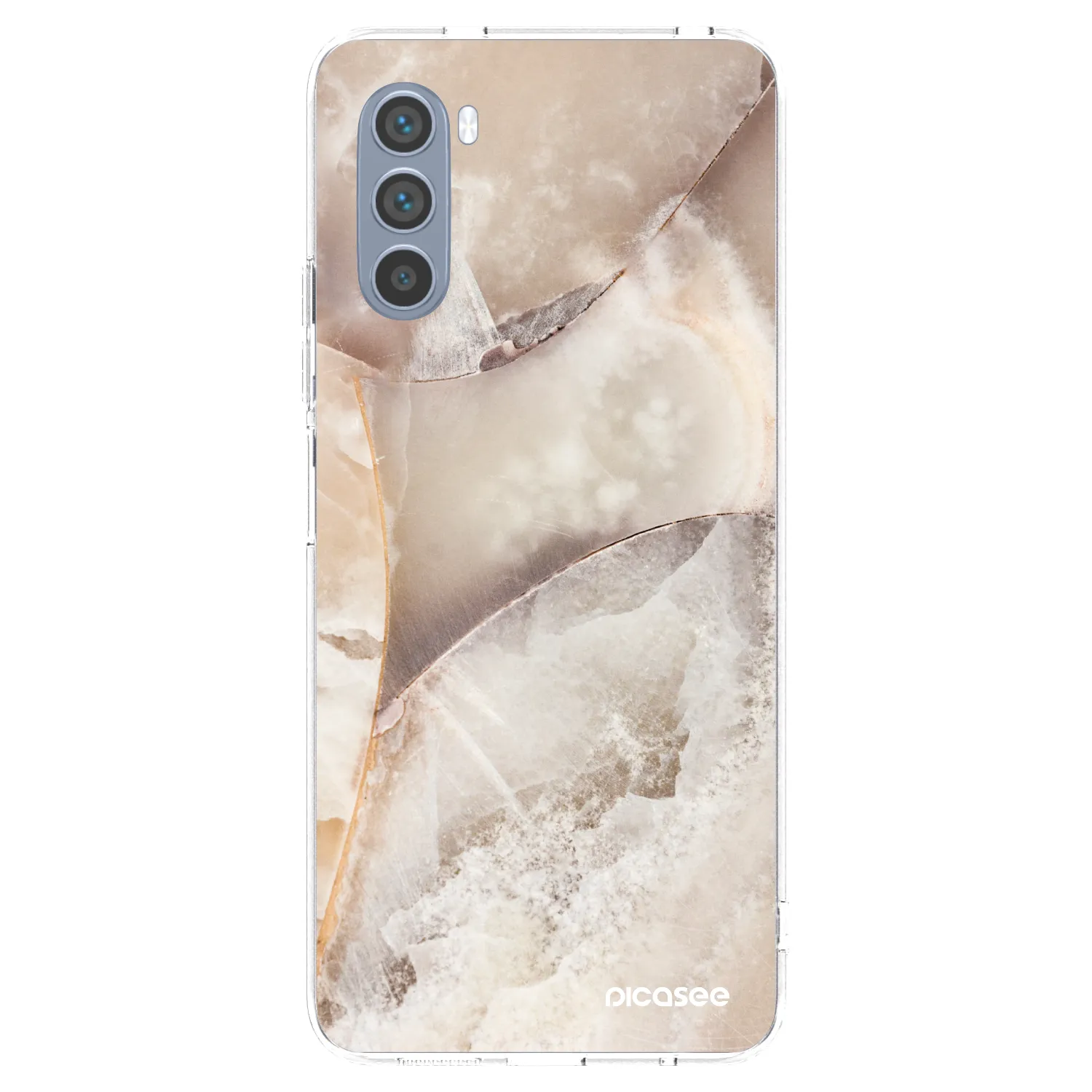 Picasee silikonski prozorni ovitek za Motorola Moto G62 - Cream marble