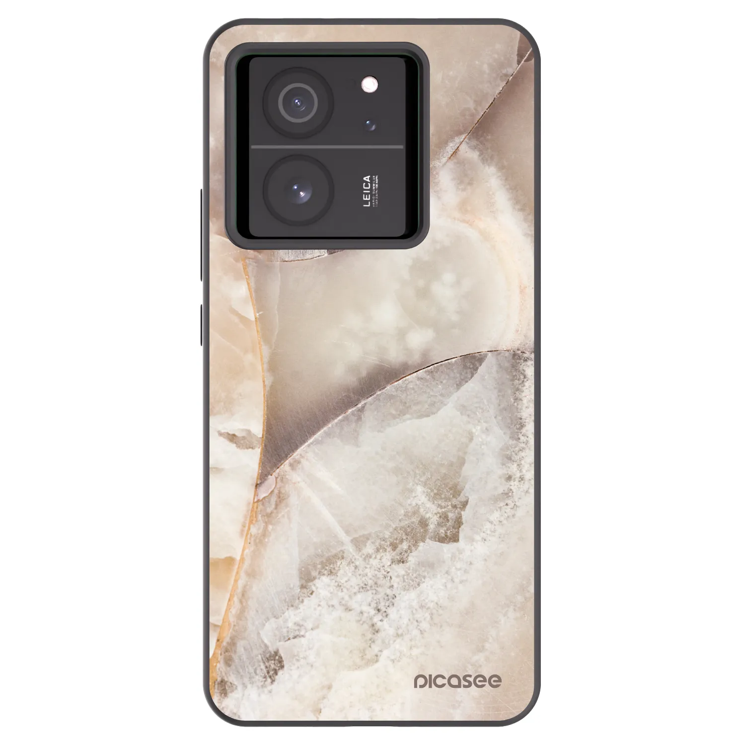 Picasee silikonski črni ovitek za Xiaomi 13T Pro - Cream marble