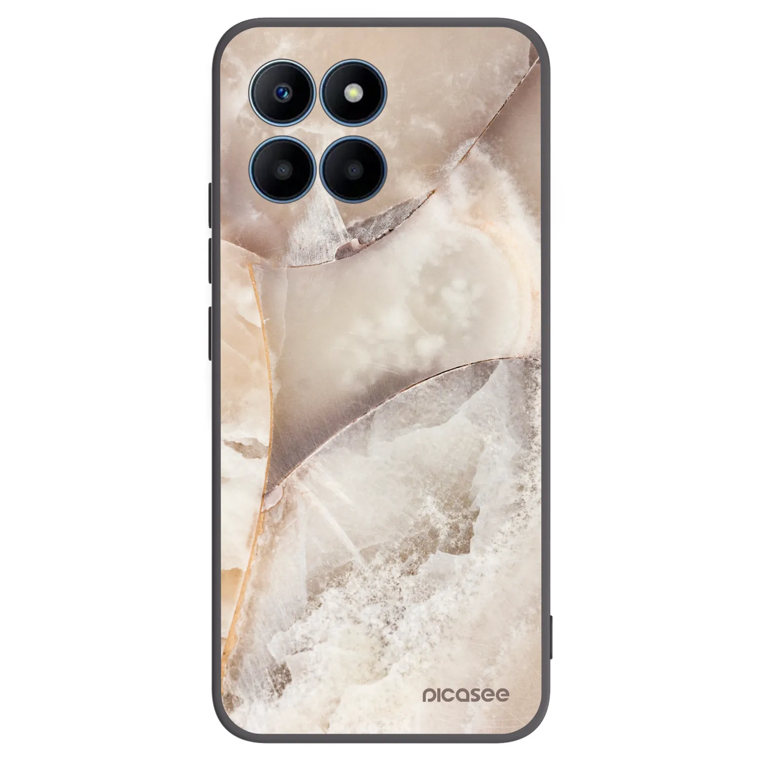 Picasee silikonski črni ovitek za Honor 70 Lite - Cream marble
