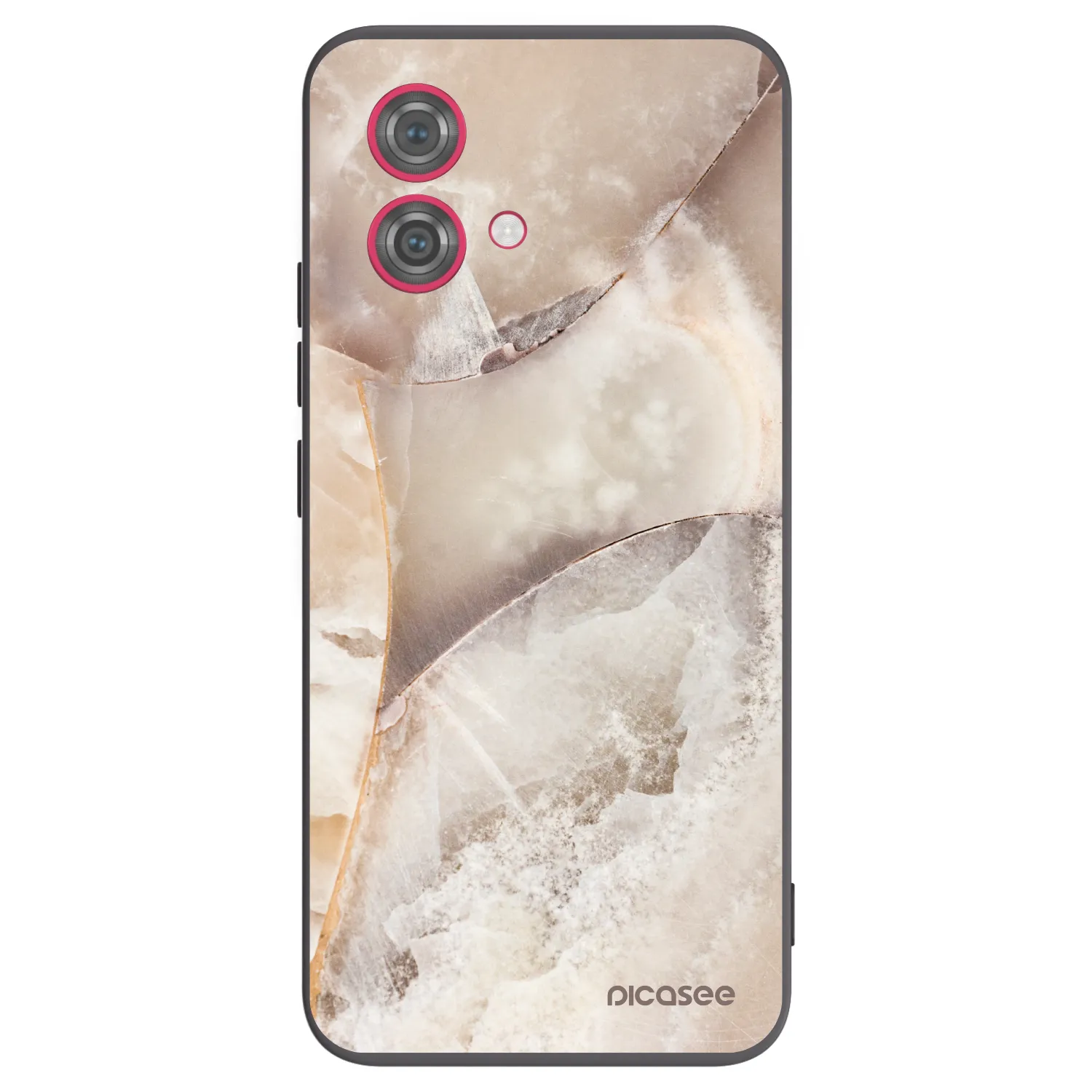 Picasee silikonski črni ovitek za Motorola Moto G84 5G - Cream marble