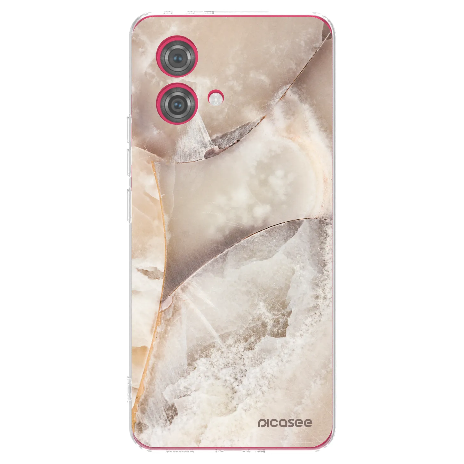 Picasee silikonski prozorni ovitek za Motorola Moto G84 5G - Cream marble