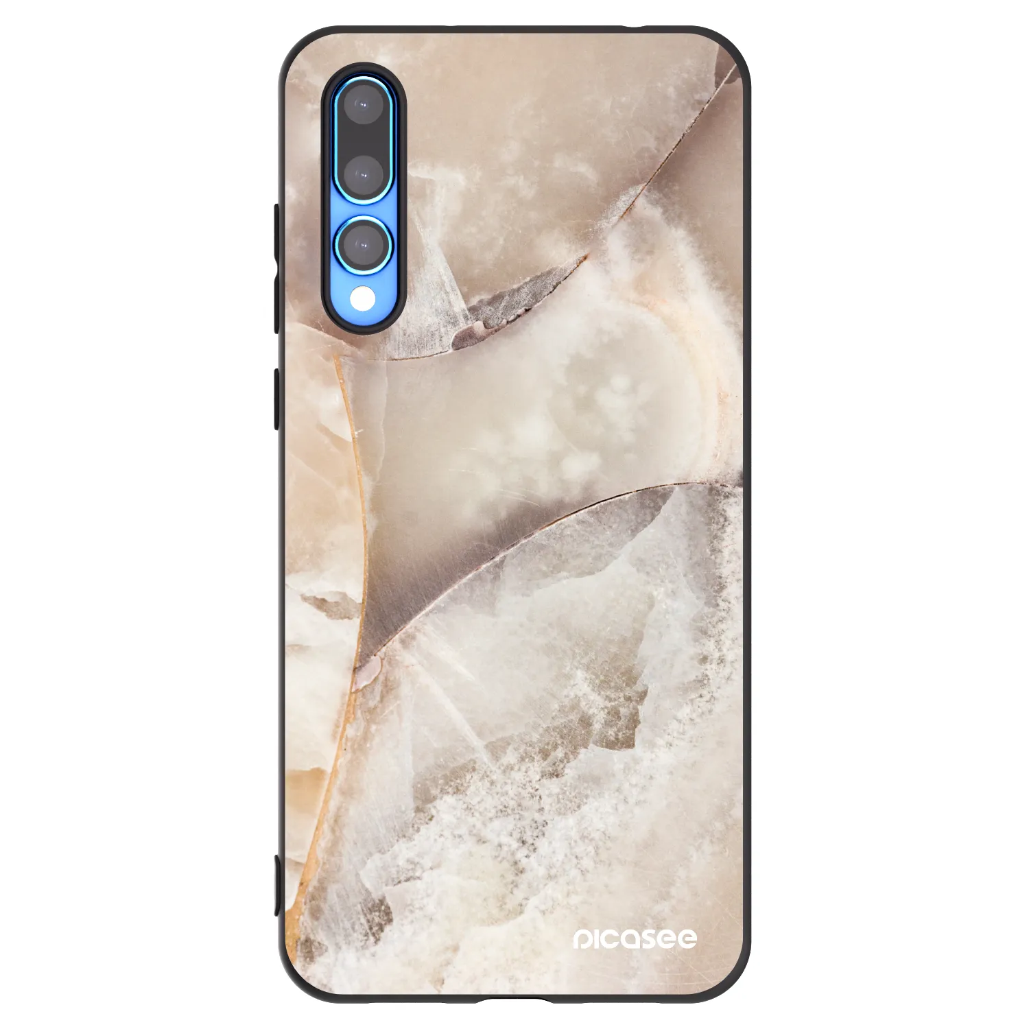 Picasee silikonski črni ovitek za Huawei P20 Pro - Cream marble