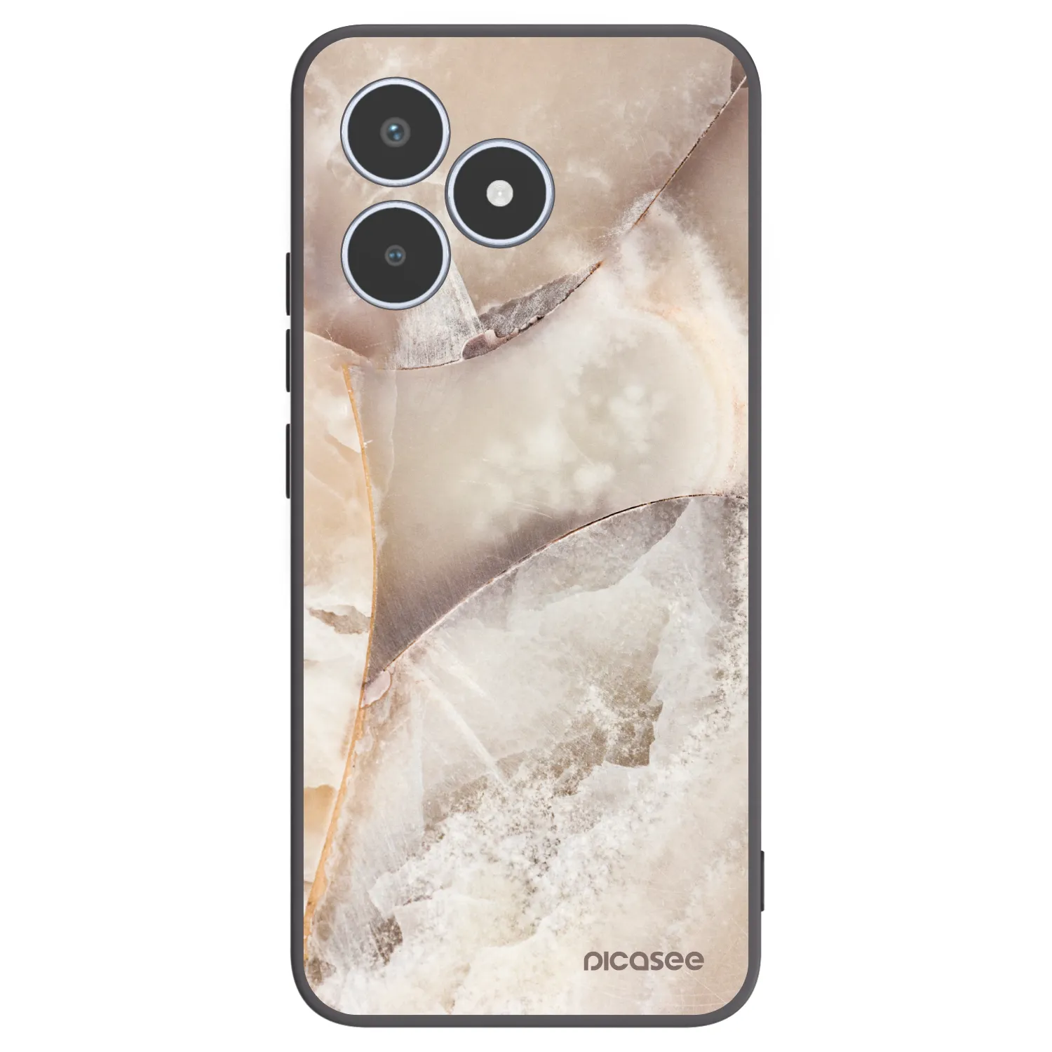 Picasee silikonski črni ovitek za Realme C53 - Cream marble