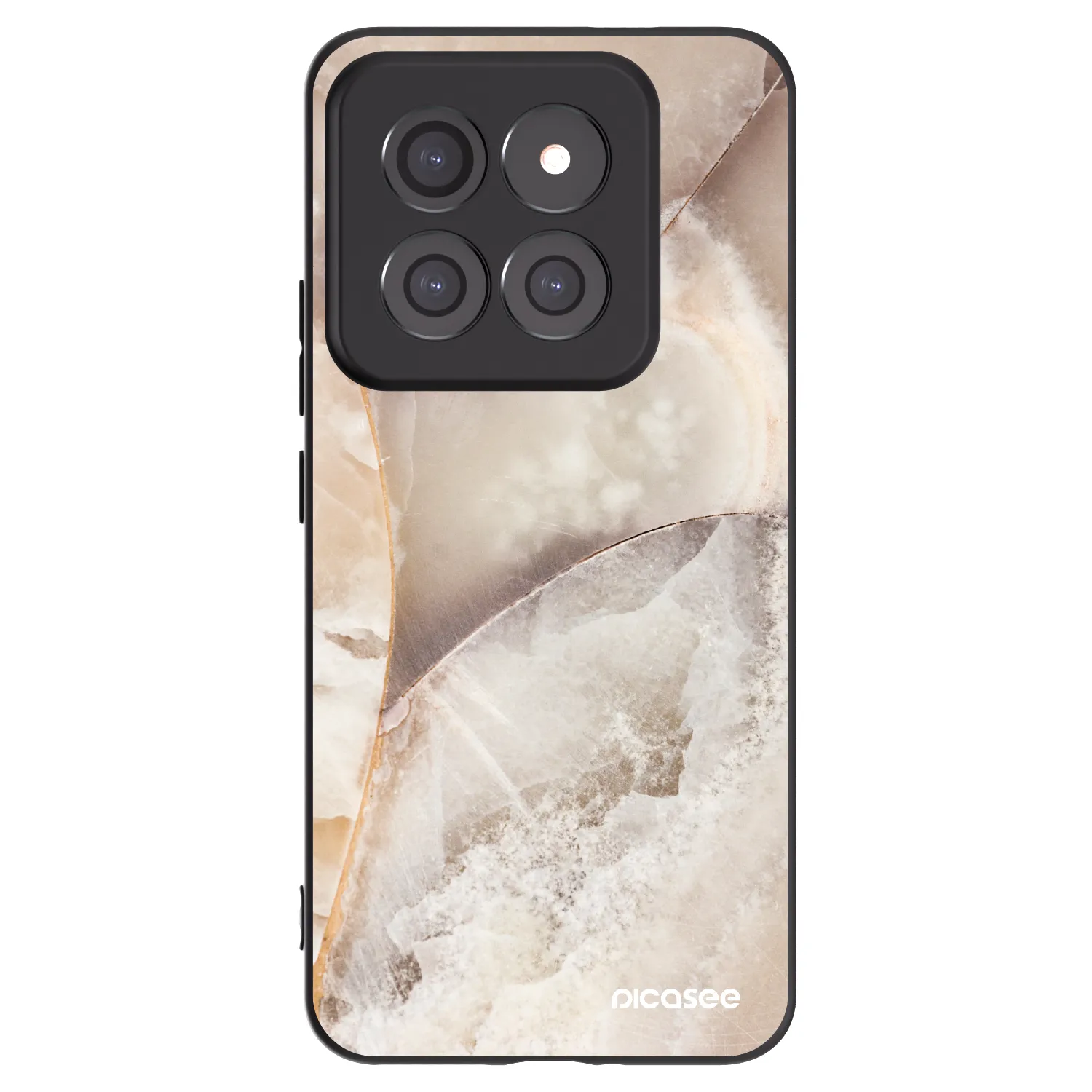 Picasee silikonski črni ovitek za Xiaomi 14 Pro - Cream marble