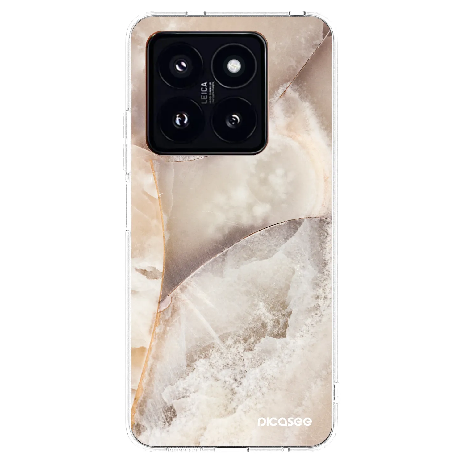 Picasee silikonski prozorni ovitek za Xiaomi 14 Pro - Cream marble