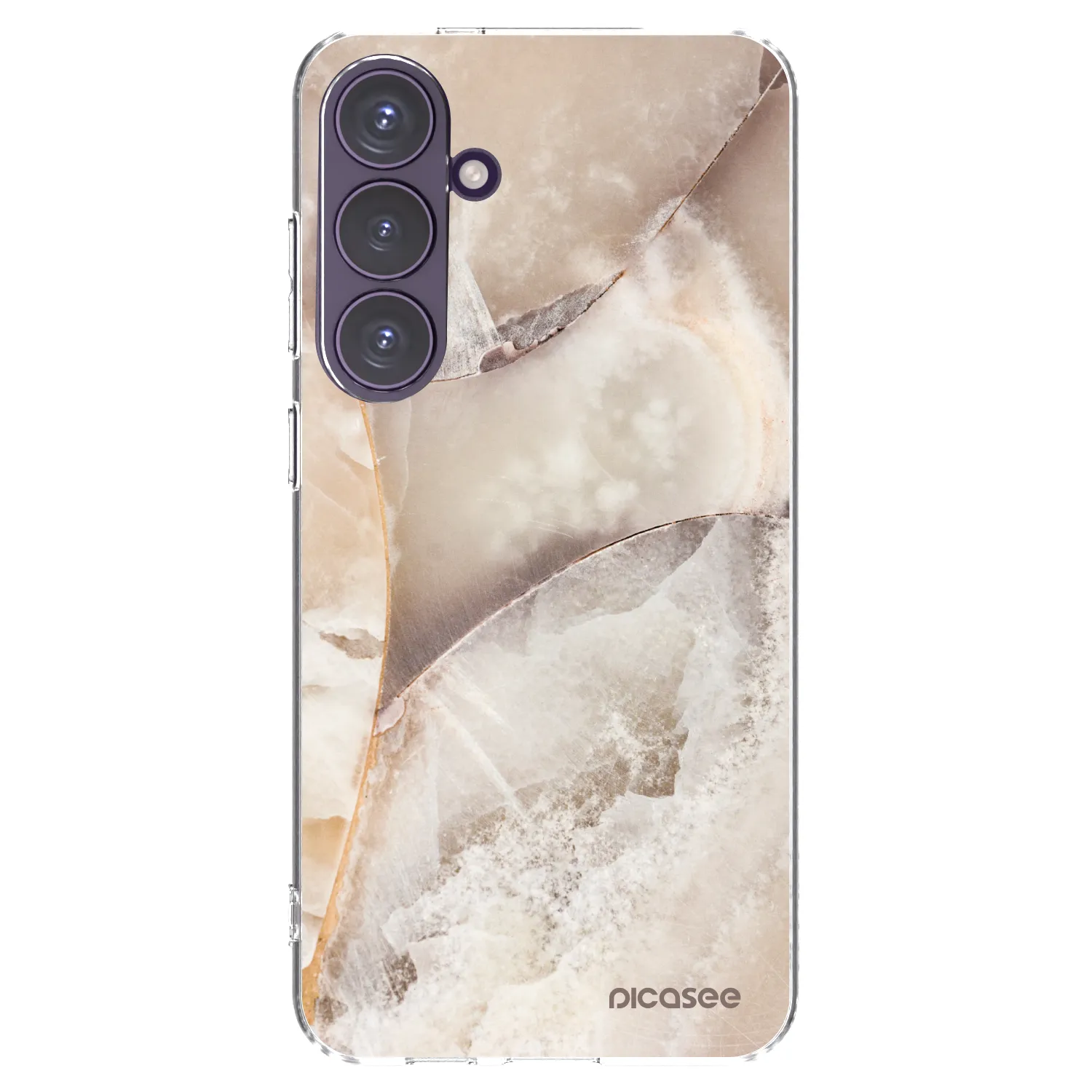 Picasee silikonski prozorni ovitek za Samsung Galaxy S24+ S926B 5G - Cream marble