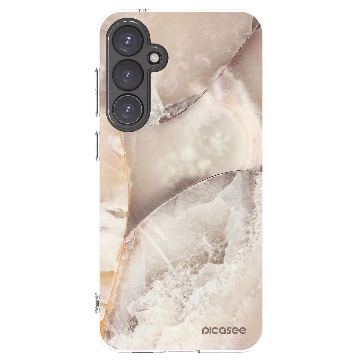 Picasee silikonski prozorni ovitek za Samsung Galaxy S23 FE S711B - Cream marble