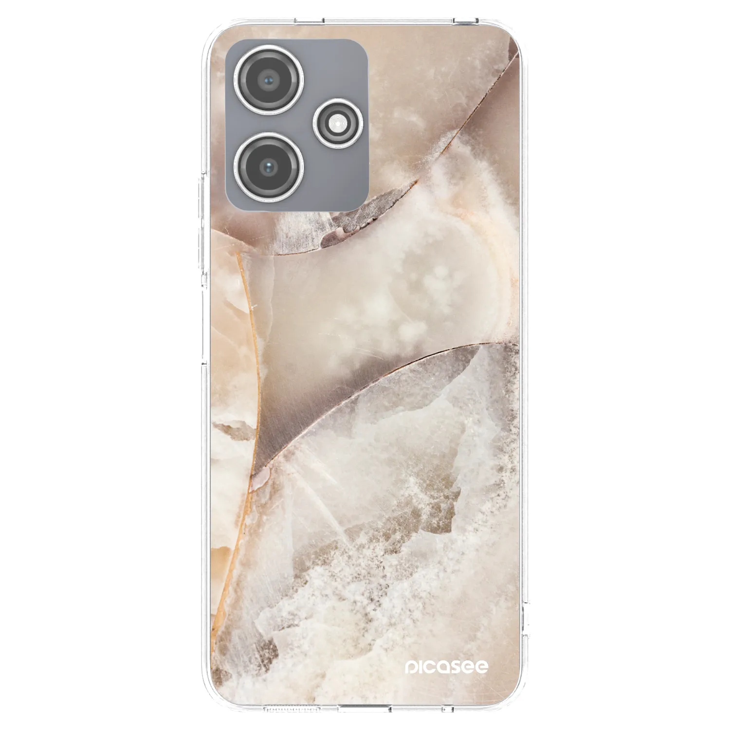 Picasee silikonski prozorni ovitek za Xiaomi Redmi 12 5G - Cream marble