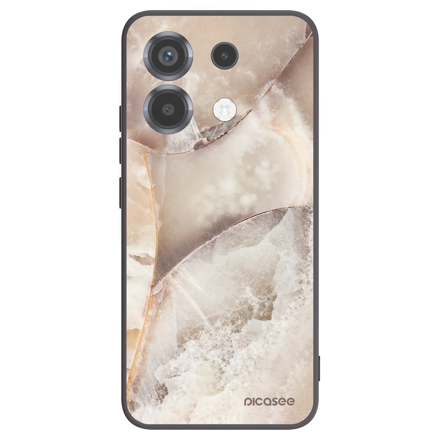 Picasee silikonski črni ovitek za Xiaomi Poco X6 - Cream marble