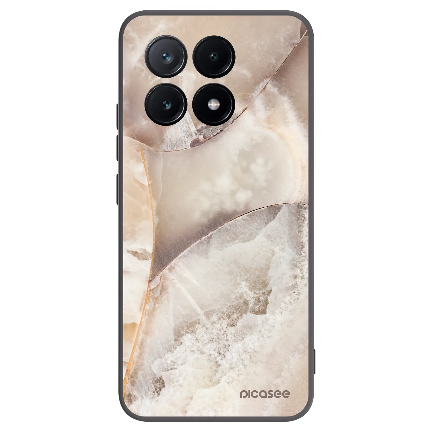 Picasee silikonski črni ovitek za Xiaomi Poco X6 Pro - Cream marble