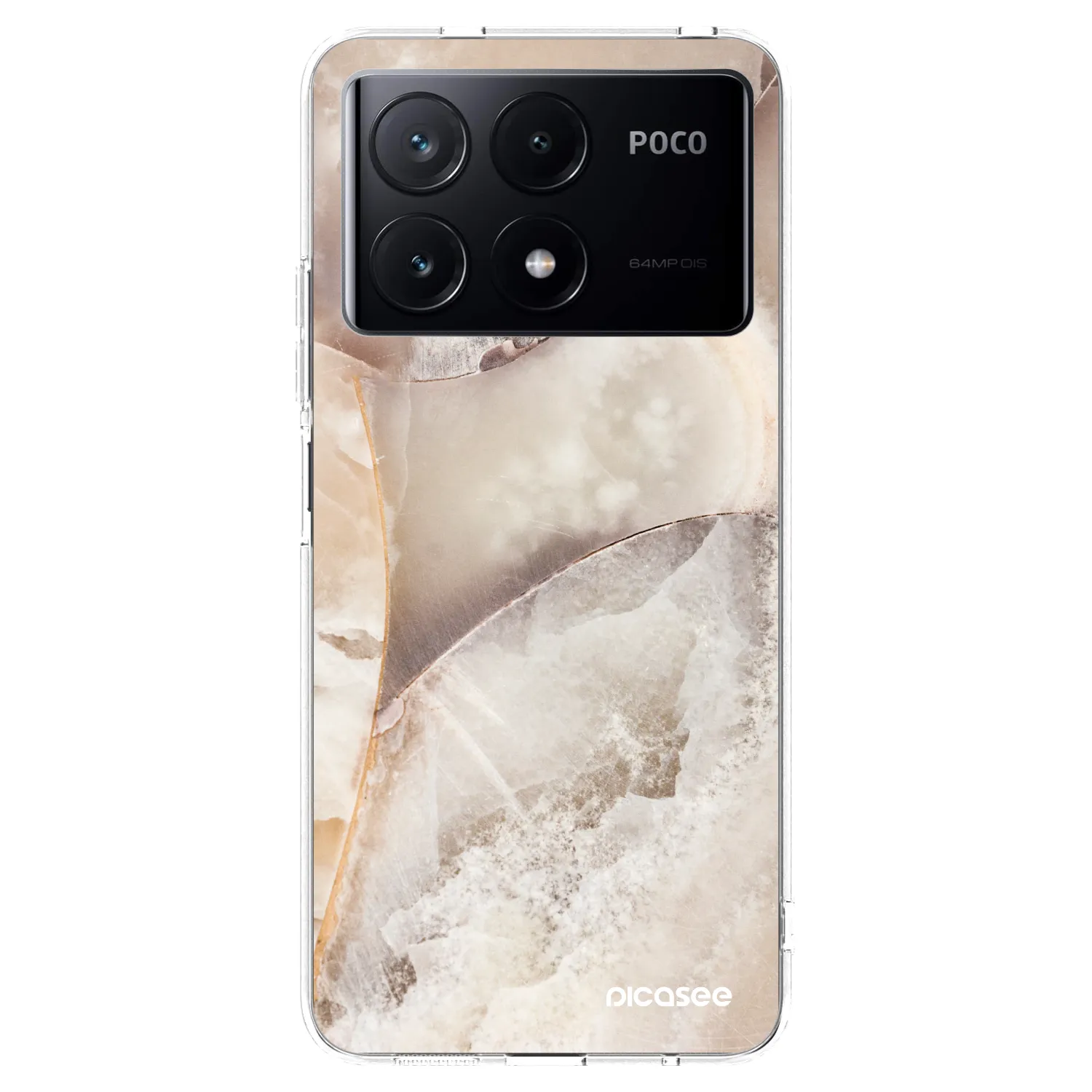 Picasee silikonski prozorni ovitek za Xiaomi Poco X6 Pro - Cream marble