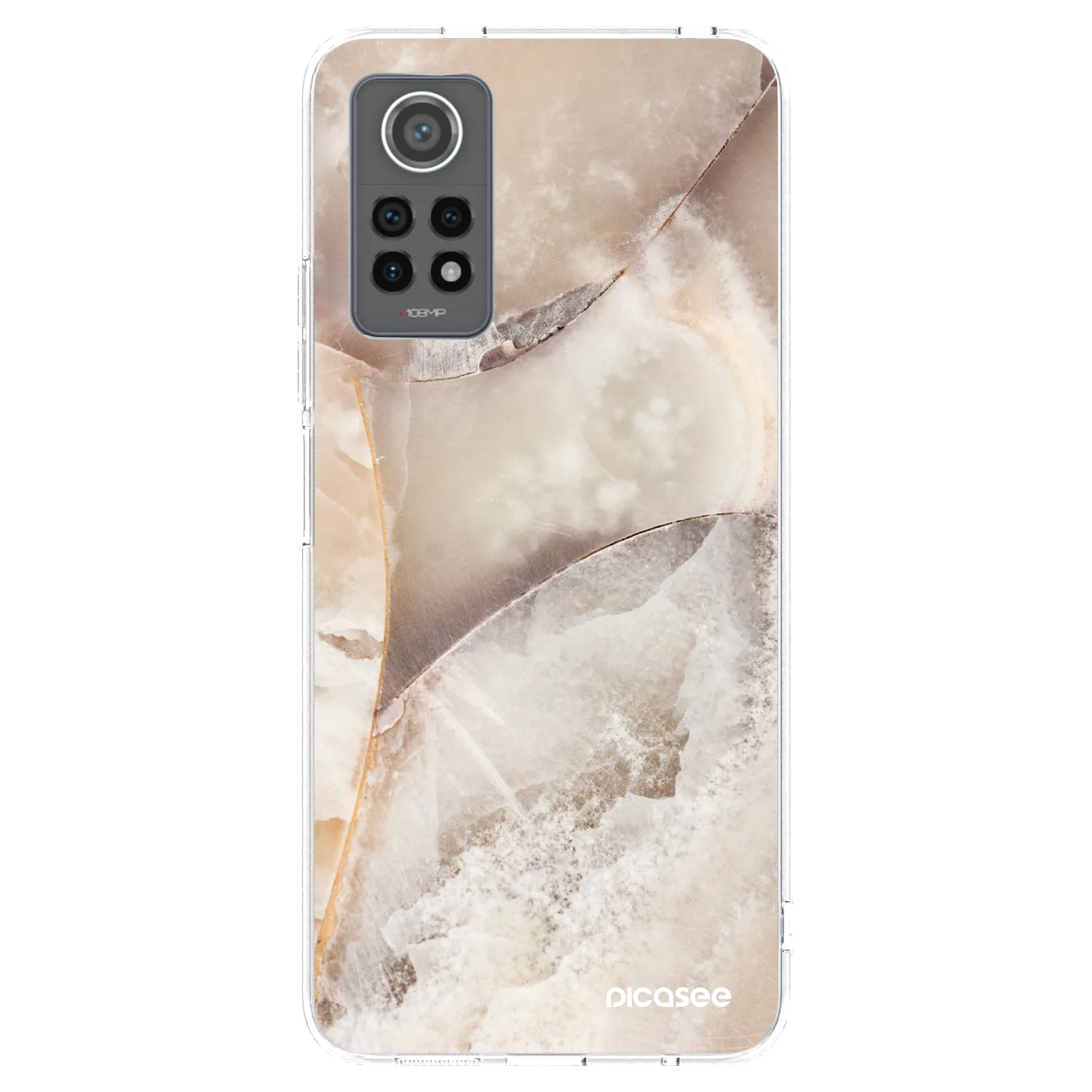 Picasee silikonski prozorni ovitek za Xiaomi Redmi Note 12 Pro 4G - Cream marble