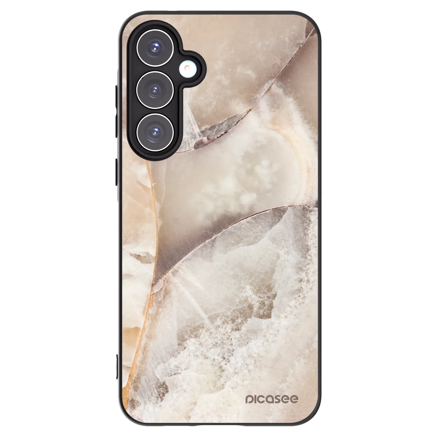 Picasee silikonski črni ovitek za Samsung Galaxy A55 5G A556B - Cream marble