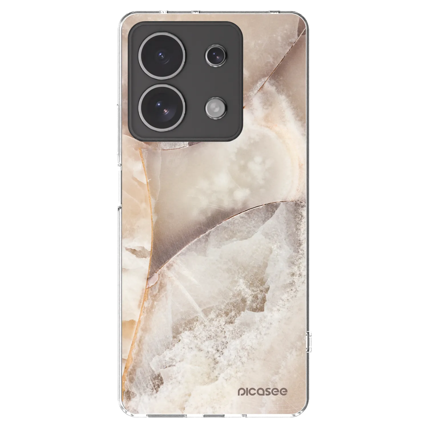 Picasee silikonski prozorni ovitek za Xiaomi Redmi Note 13 4G - Cream marble