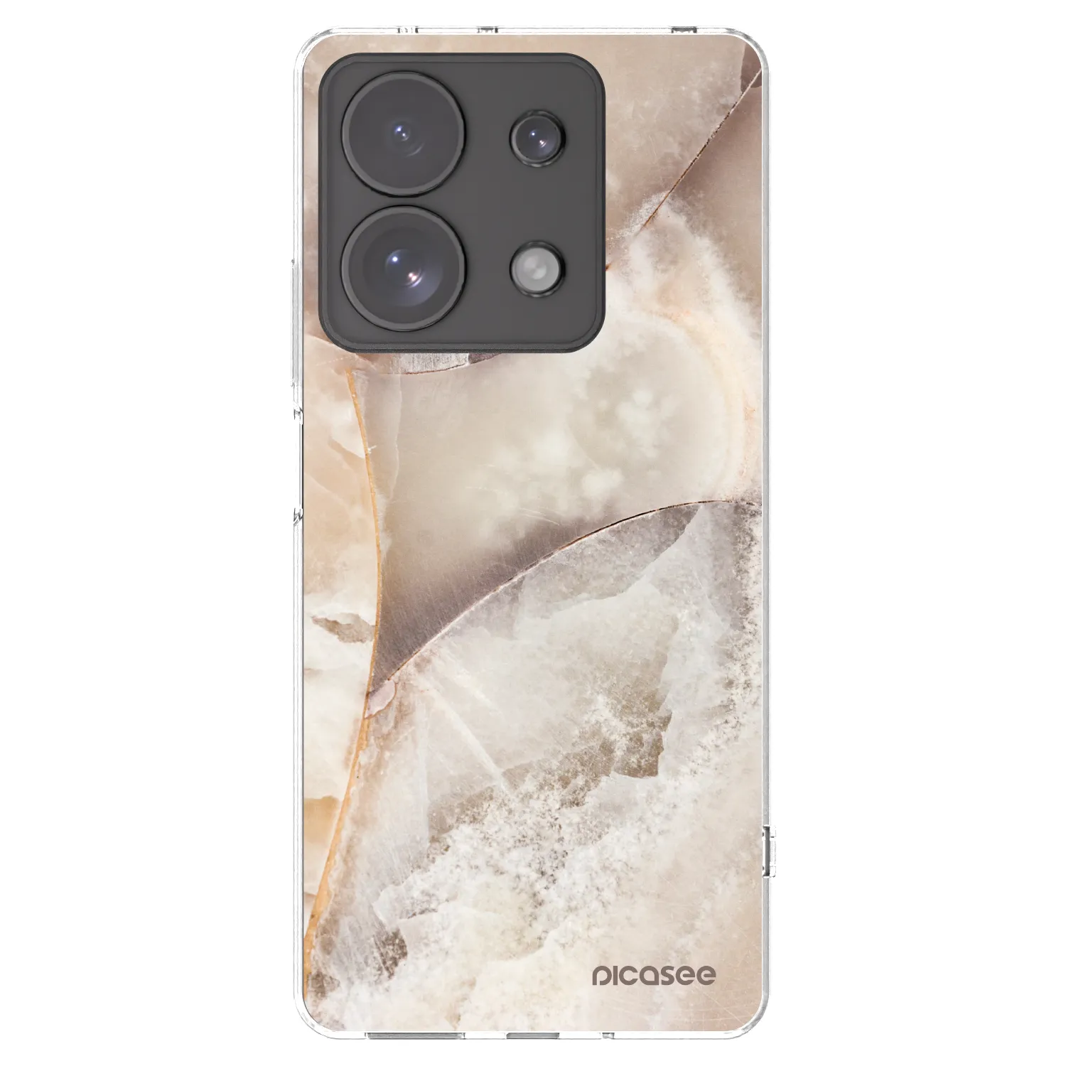 Picasee silikonski prozorni ovitek za Xiaomi Redmi Note 13 Pro 4G - Cream marble