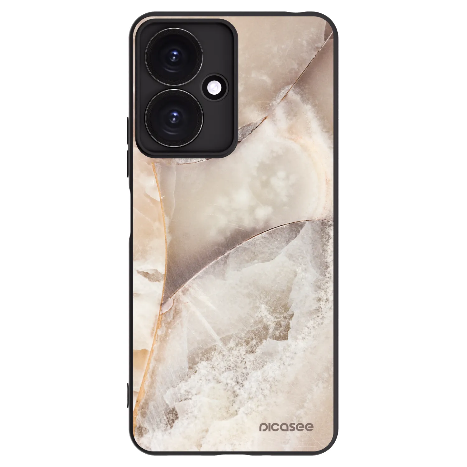 Picasee silikonski črni ovitek za Xiaomi Redmi 13C 5G - Cream marble