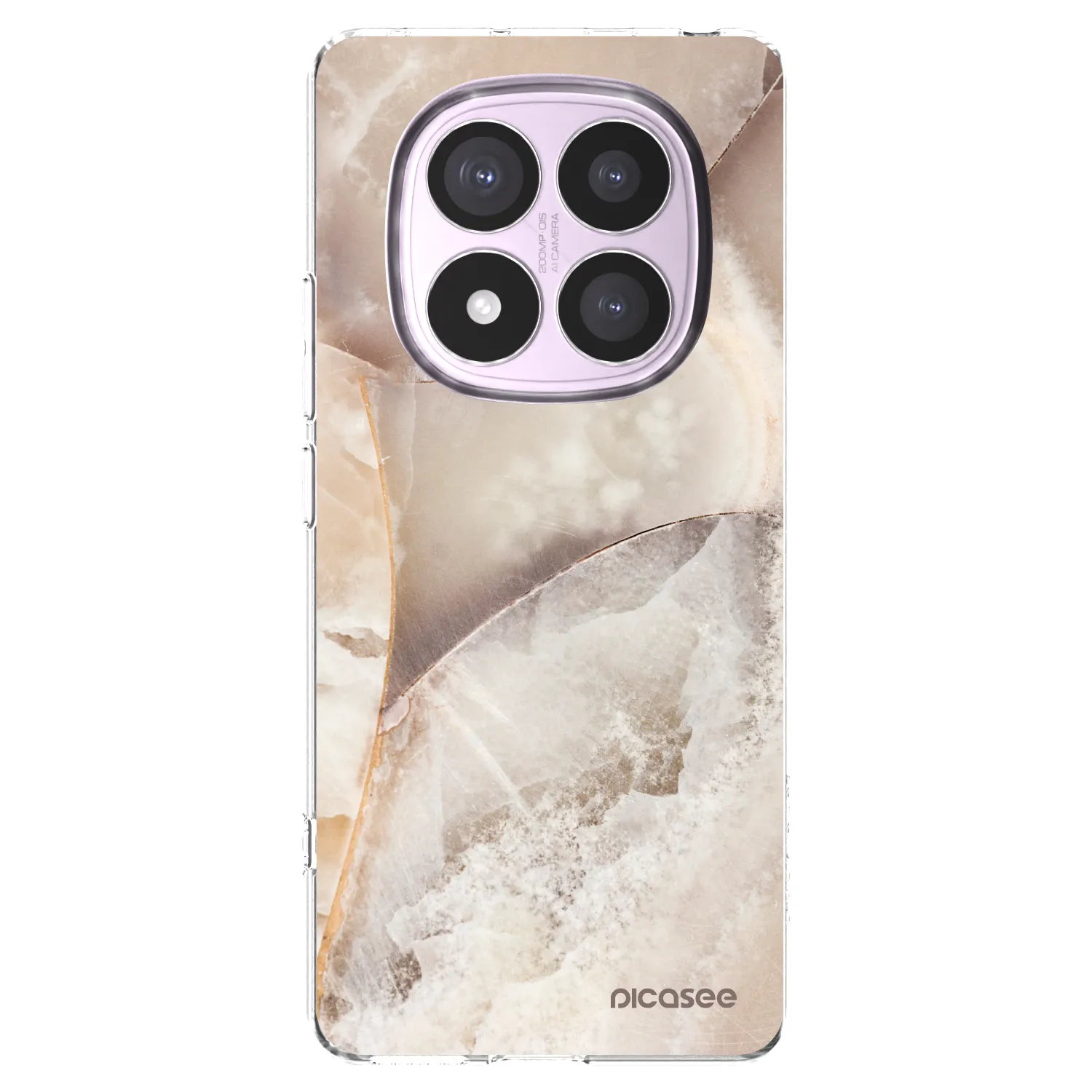 Picasee silikonski prozorni ovitek za Xiaomi Redmi Note 14 Pro 5G - Cream marble