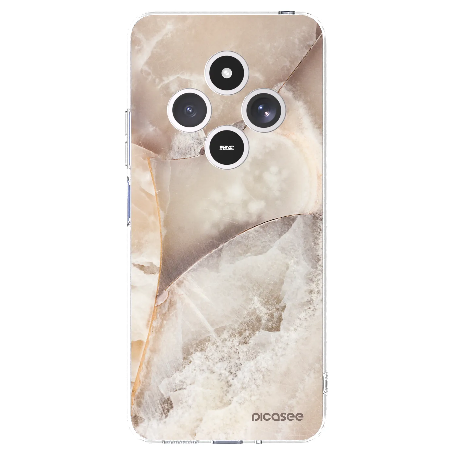 Picasee silikonski prozorni ovitek za Xiaomi Redmi 14C - Cream marble