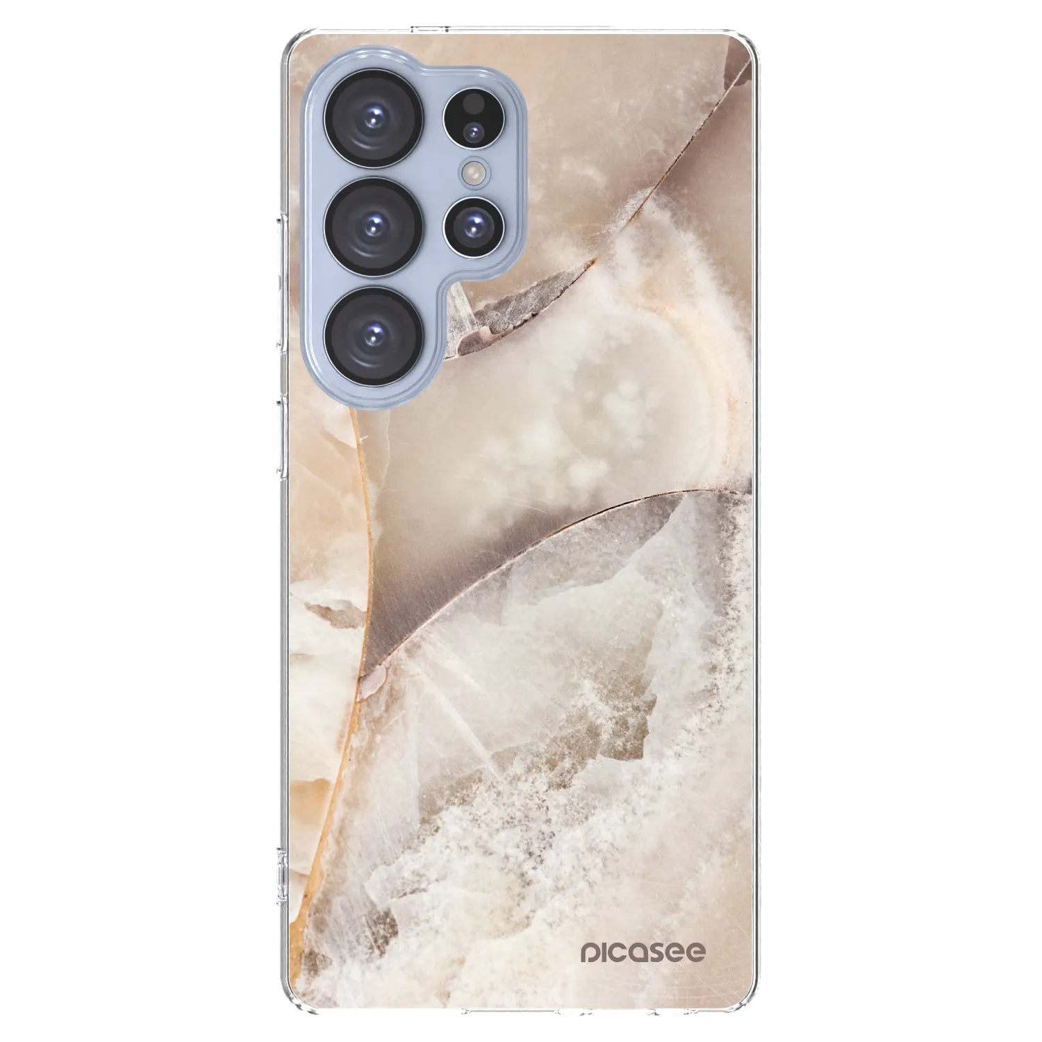 Picasee silikonski prozorni ovitek za Samsung Galaxy S25 Ultra 5G - Cream marble