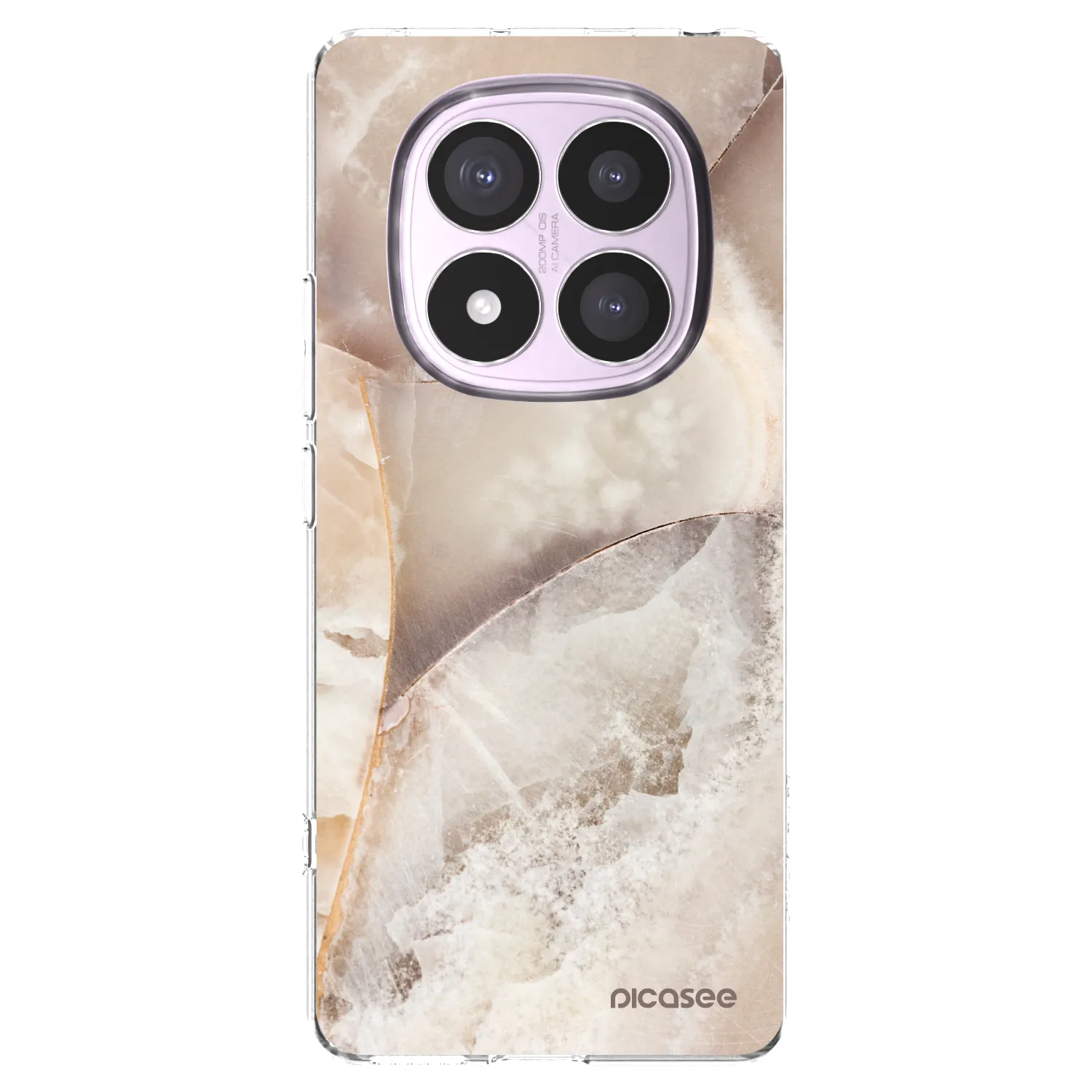 Picasee silikonski prozorni ovitek za Xiaomi Redmi Note 14 Pro 4G - Cream marble