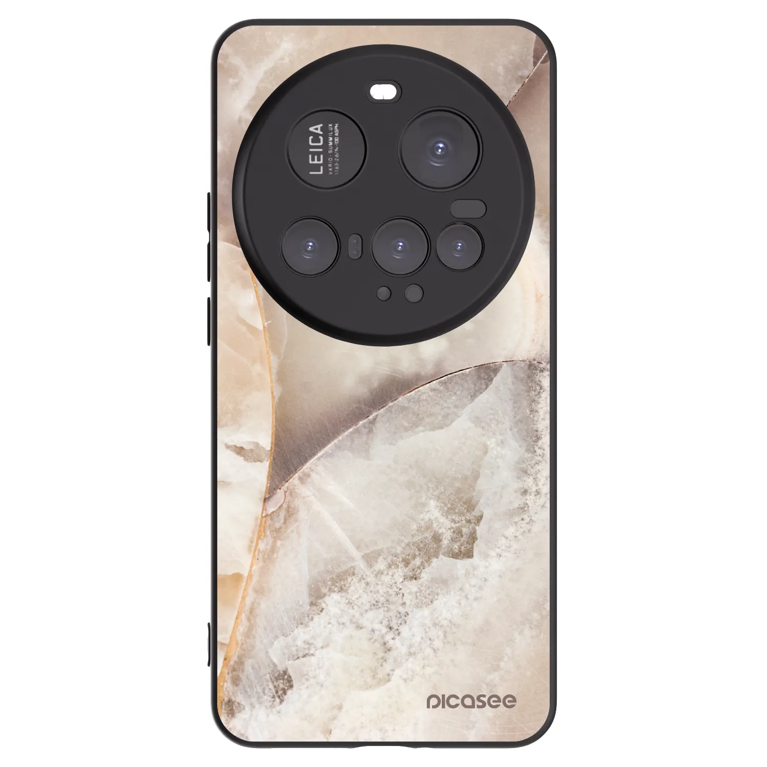 Picasee silikonski črni ovitek za Xiaomi 15 Ultra - Cream marble